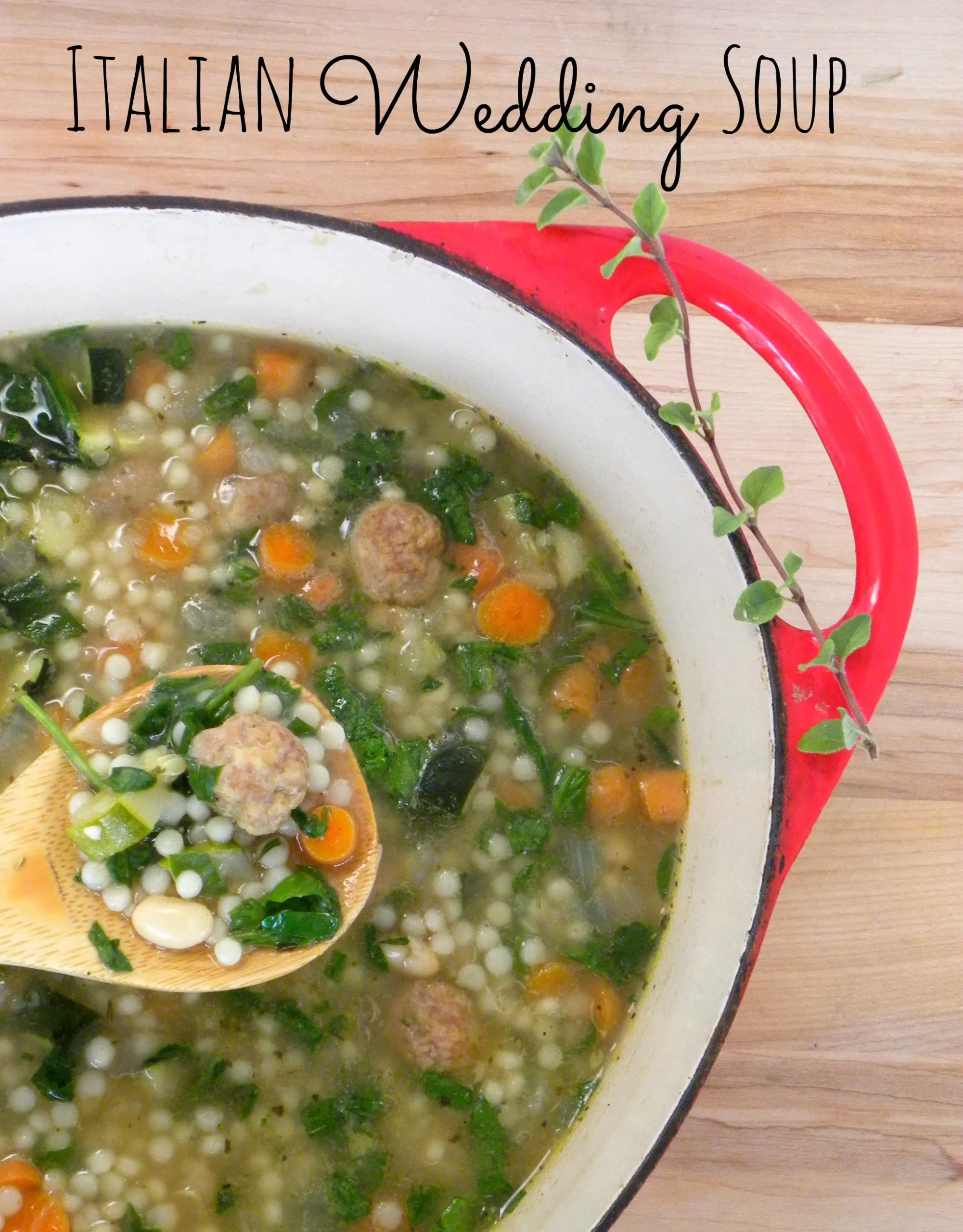 Italian Wedding Soup with Turkey Meatballs
