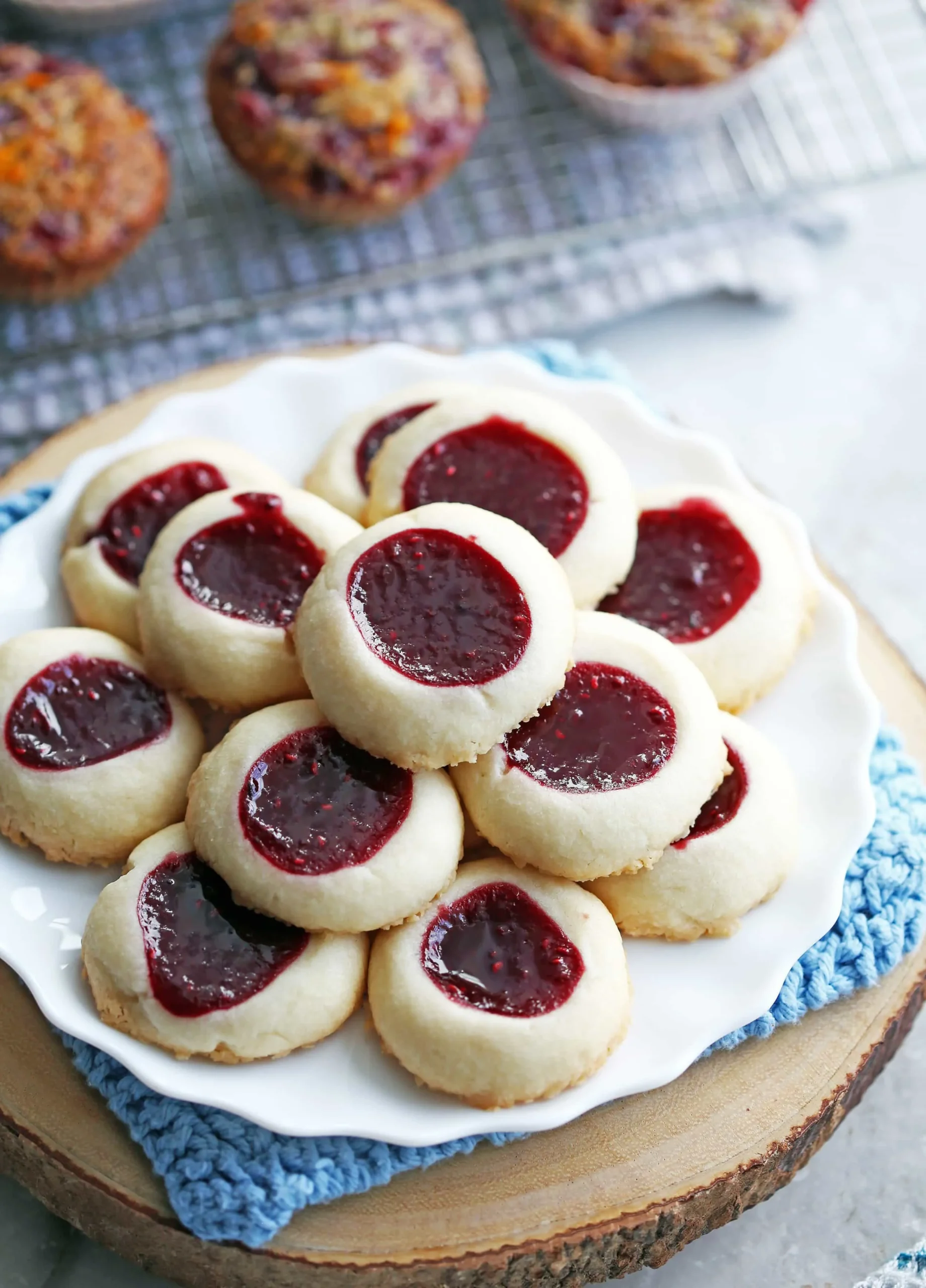 Jam Thumbprint Shortbread Cookies