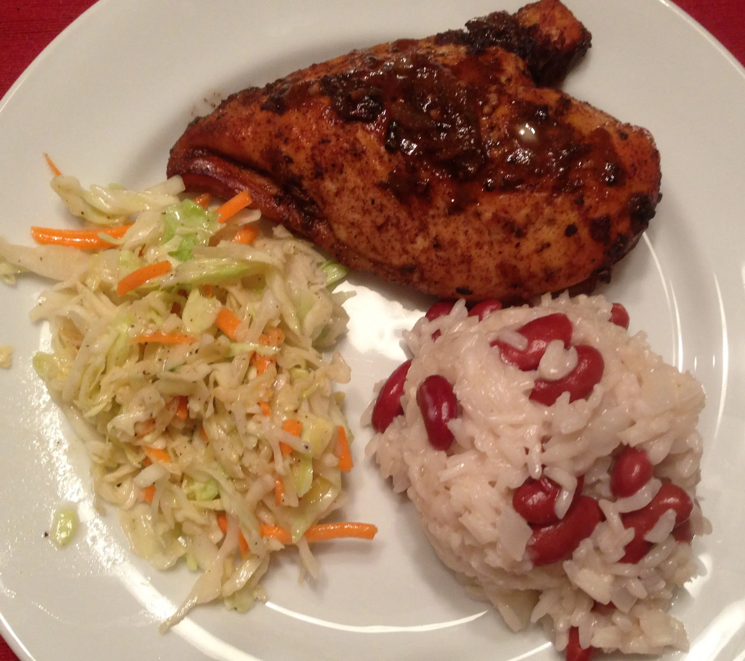 Jamaican Jerk Raspberry Chicken with Sautéed Plantains