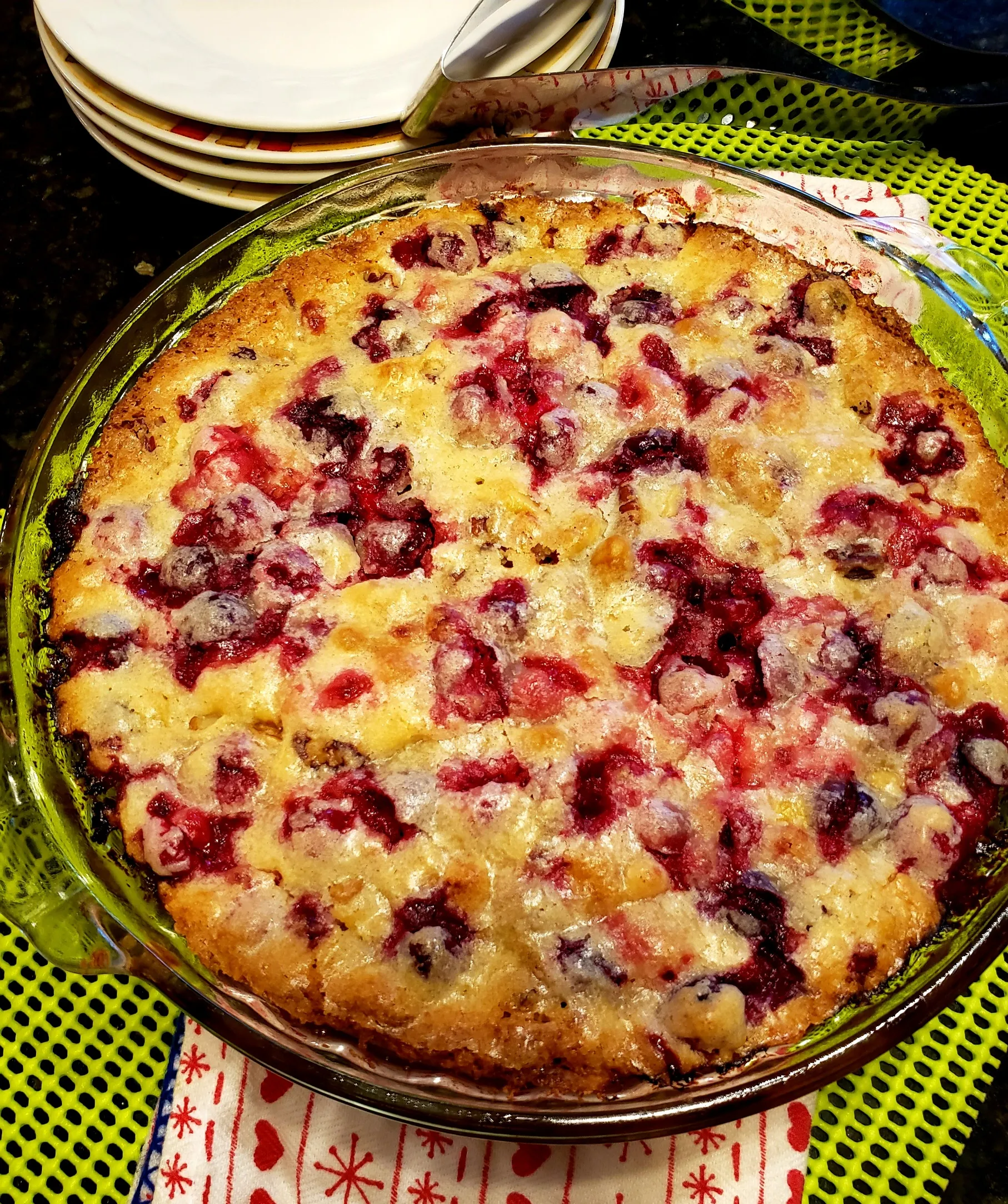 Jim's Crustless Cranberry Pie