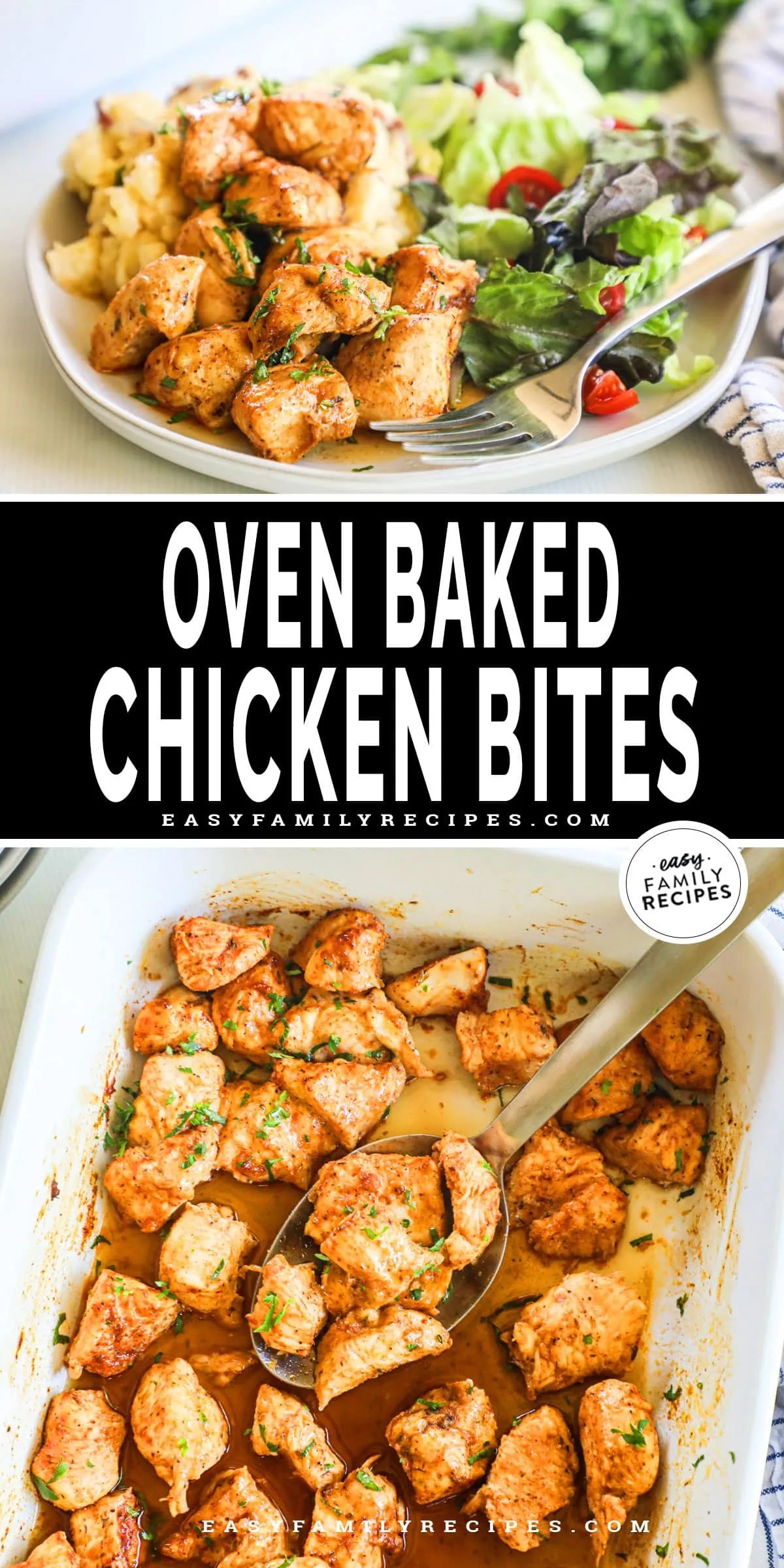 Juicy Oven Baked Chicken Bites