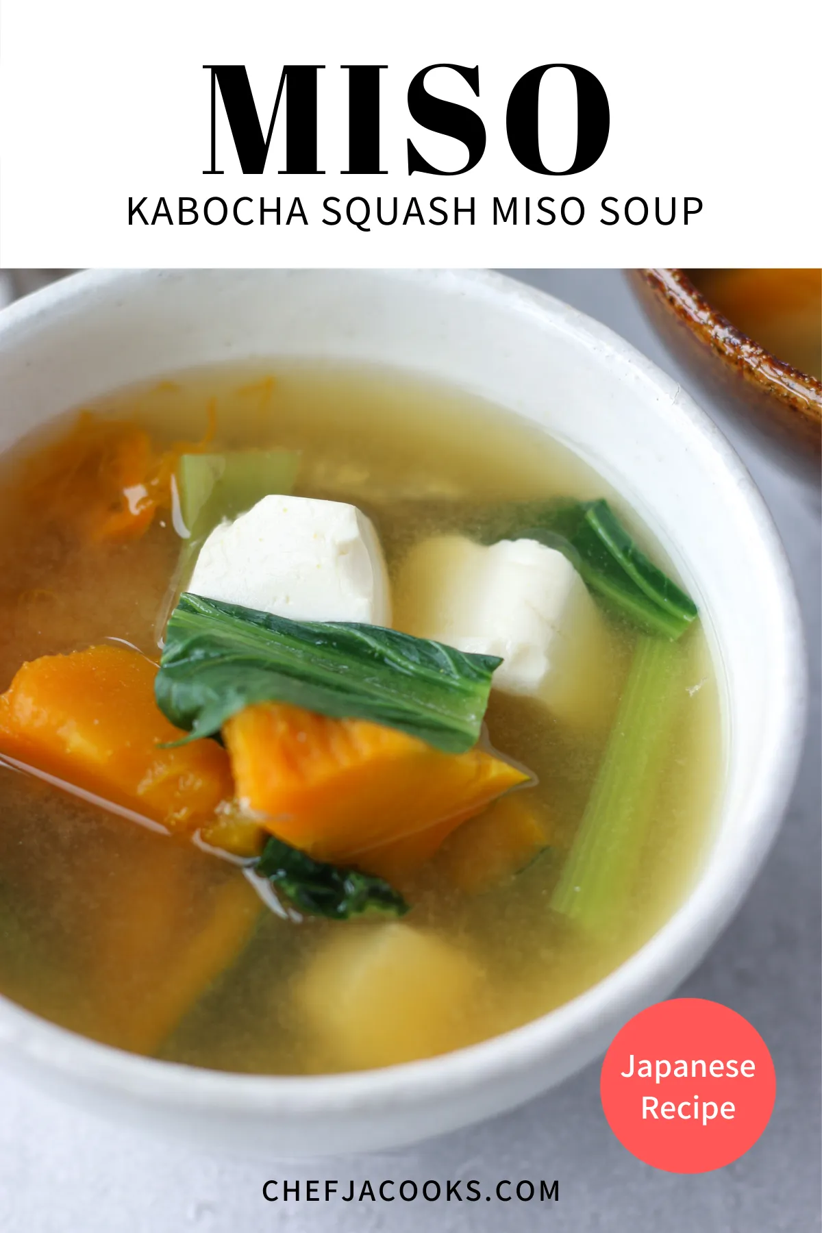Kabocha and Spinach Miso Soup