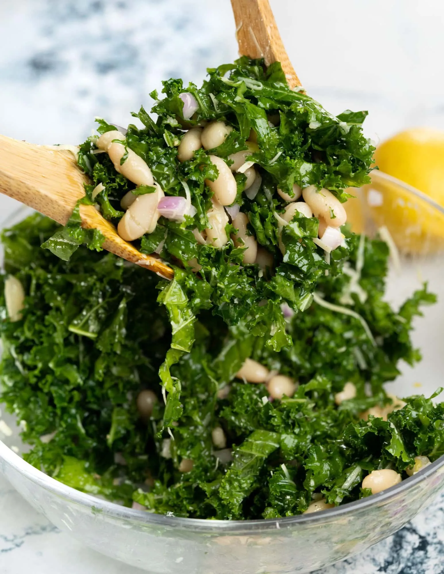 Kale Bacon White Bean Salad