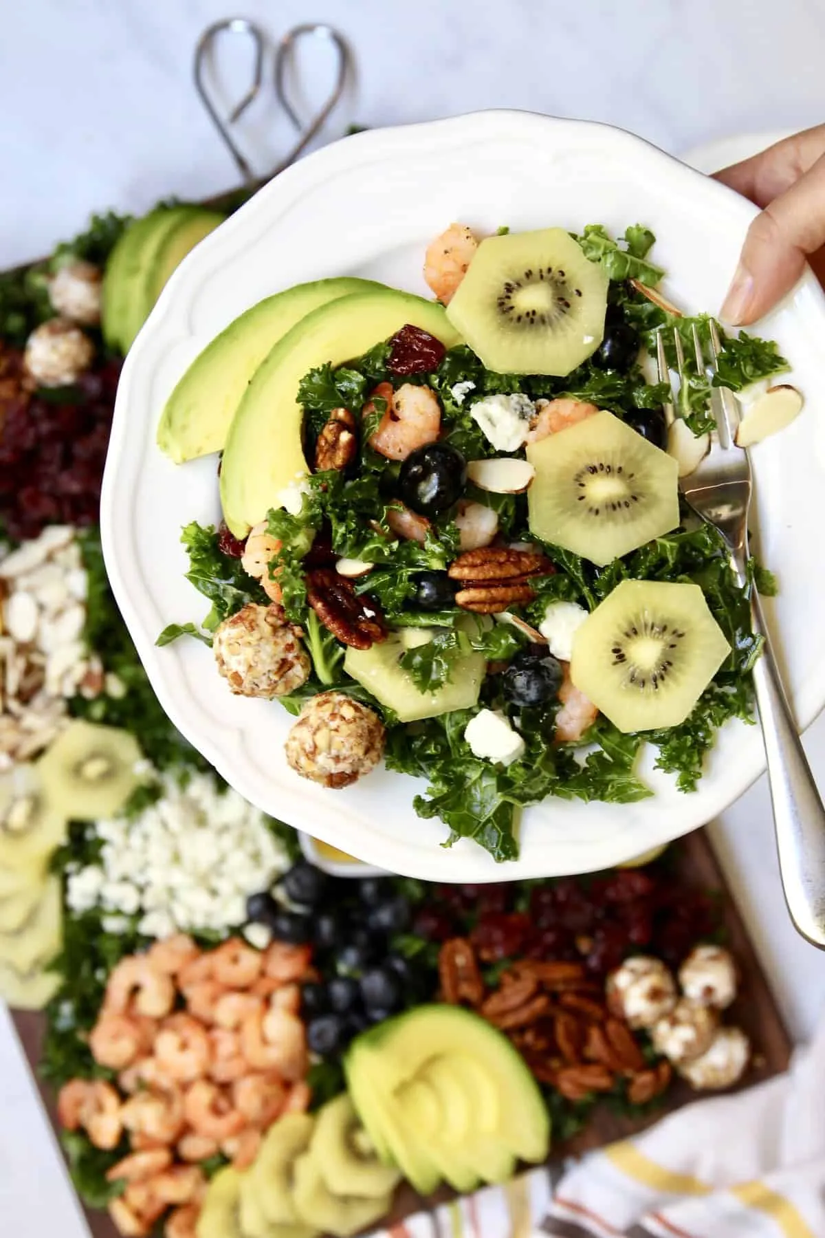 Kale Sungold Kiwifruit Salad Board