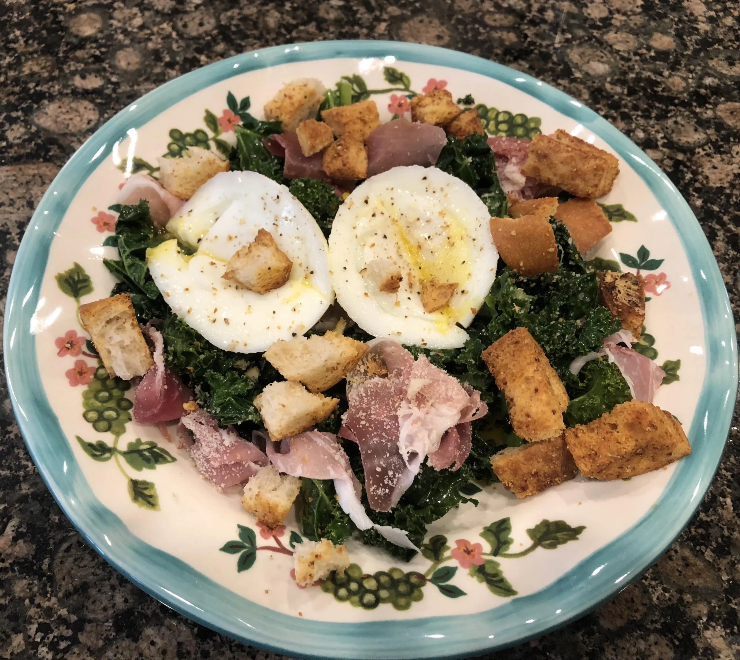 Kale or Other Greens with Prosciutto