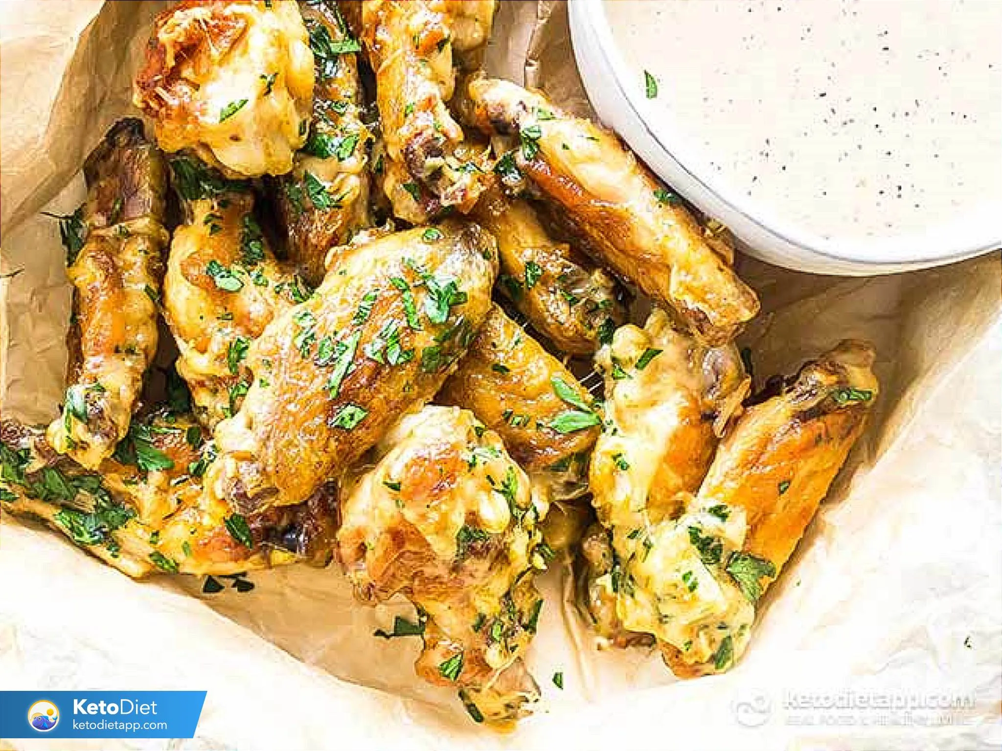 Keto Chicken Wings Garlic Parmesan