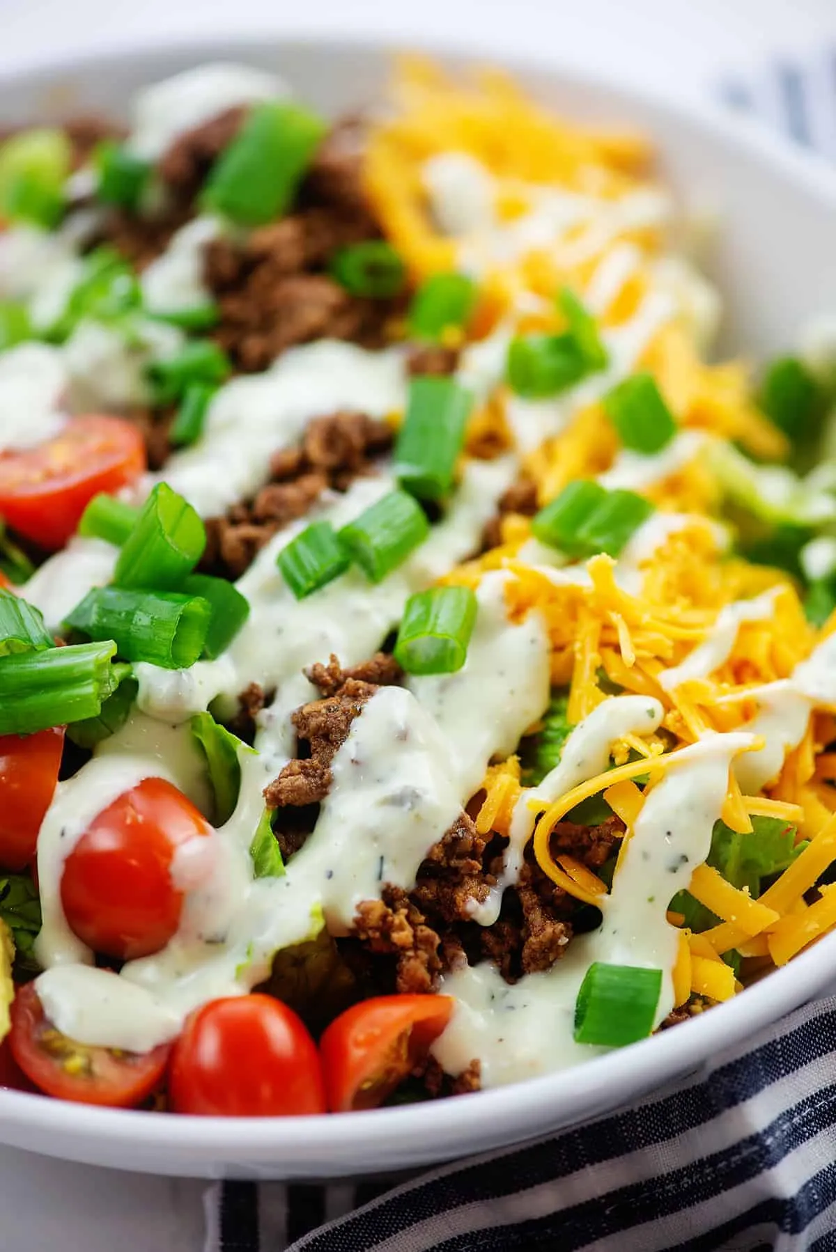Keto Taco Salad with Chicken and Cheese Crisps