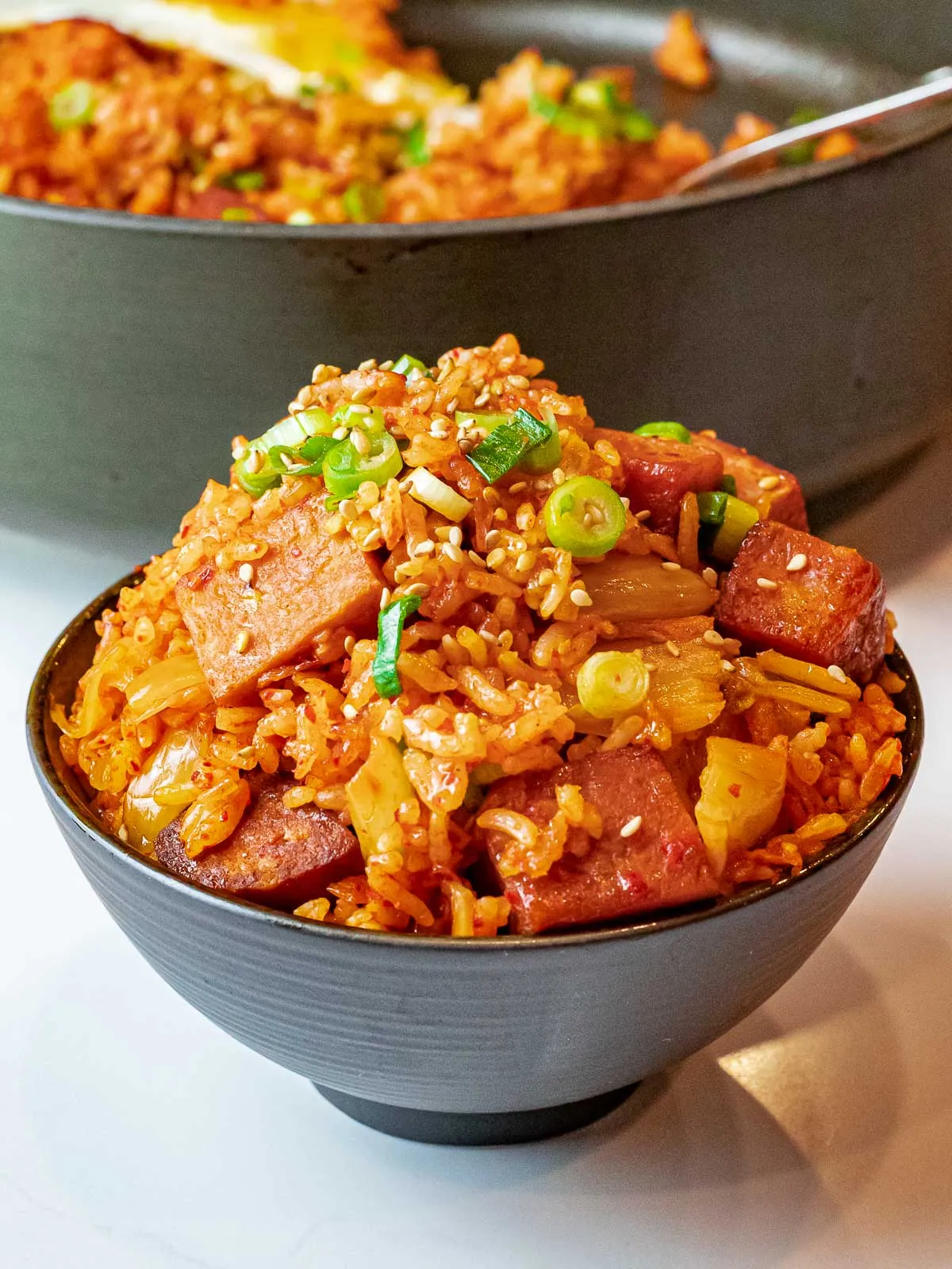 Kimchi Fried Rice with Spam