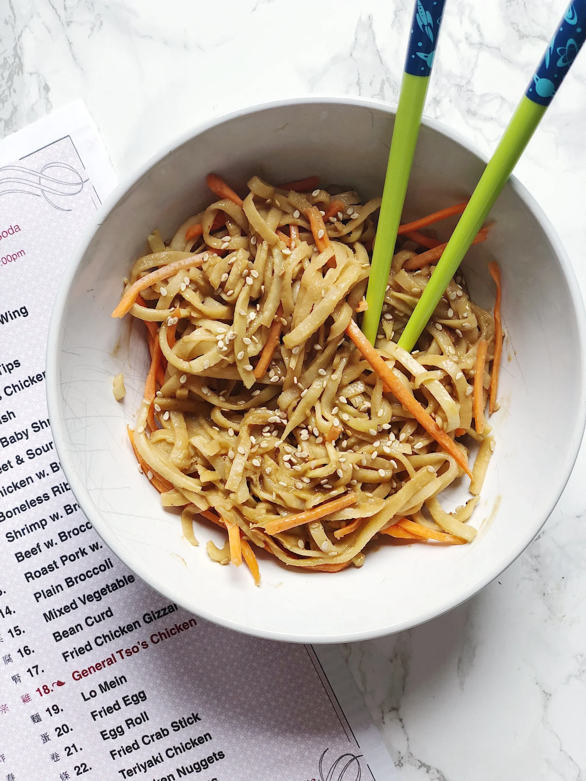 Kohlrabi Stir Fried Cantonese Noodles Keto