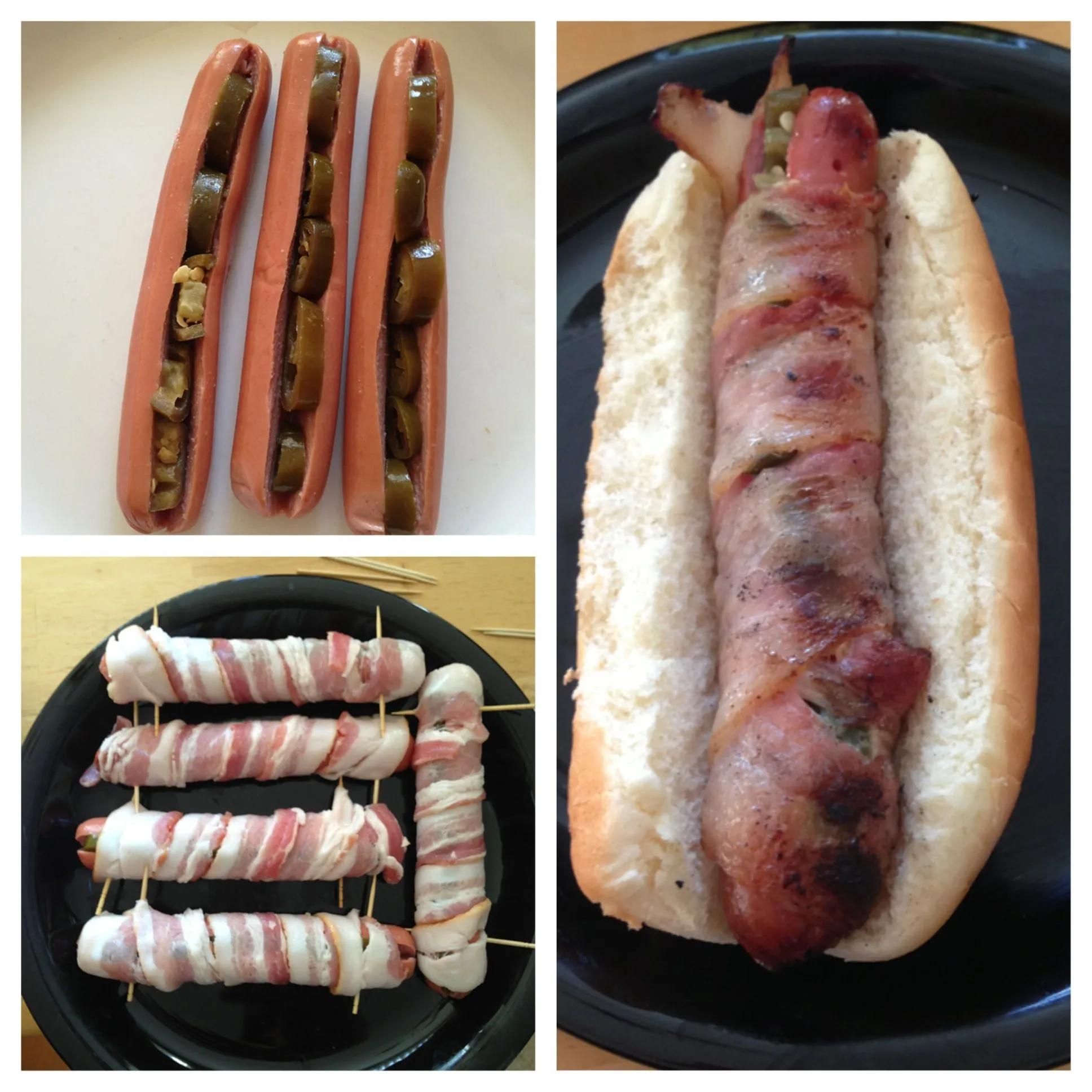 Kraut Stuffed Bacon Wrapped Brats