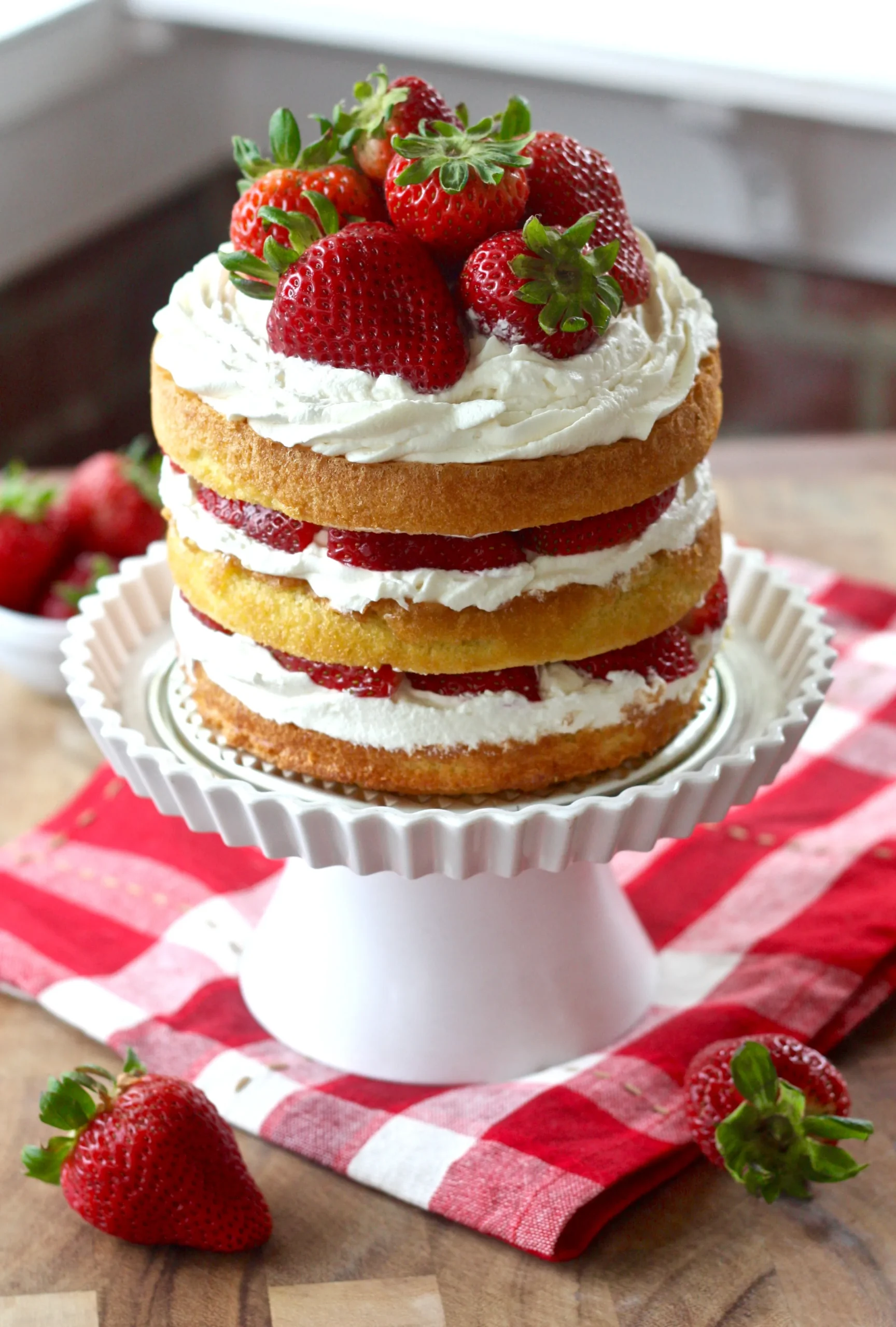 Layered Summer Strawberry Cake