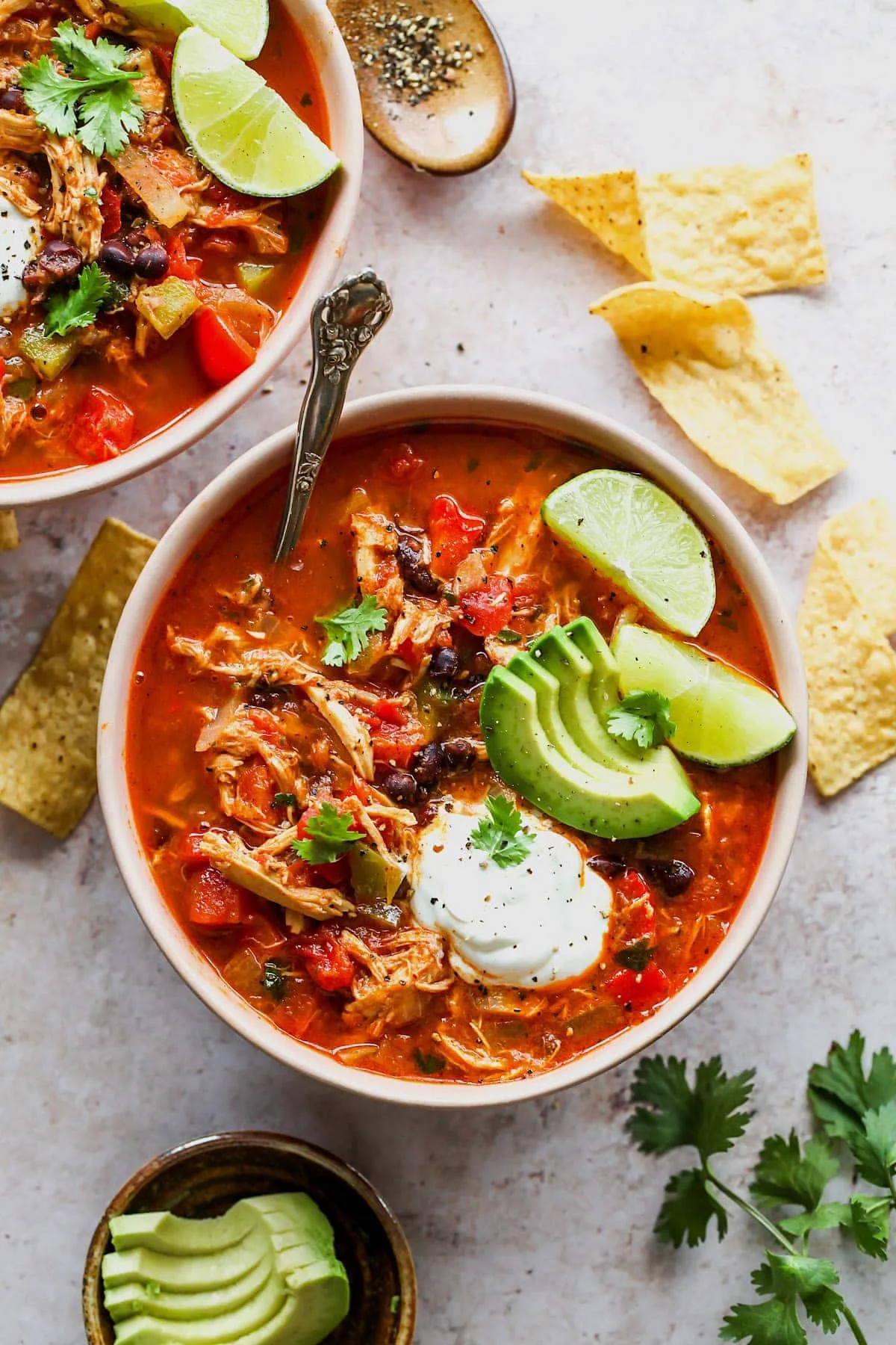 Leftover Chicken Fajita Soup