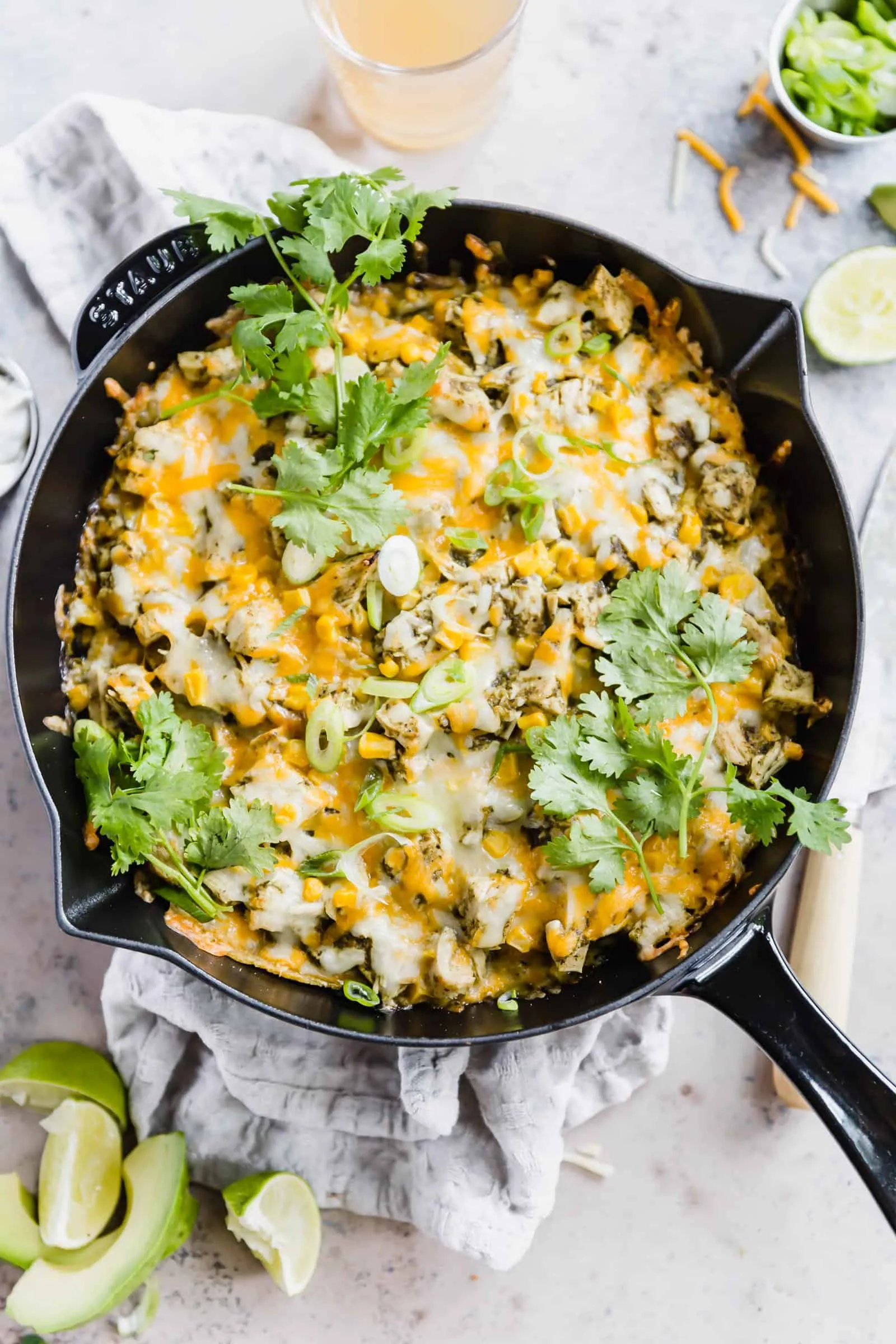Leftover Turkey Enchiladas Skillet