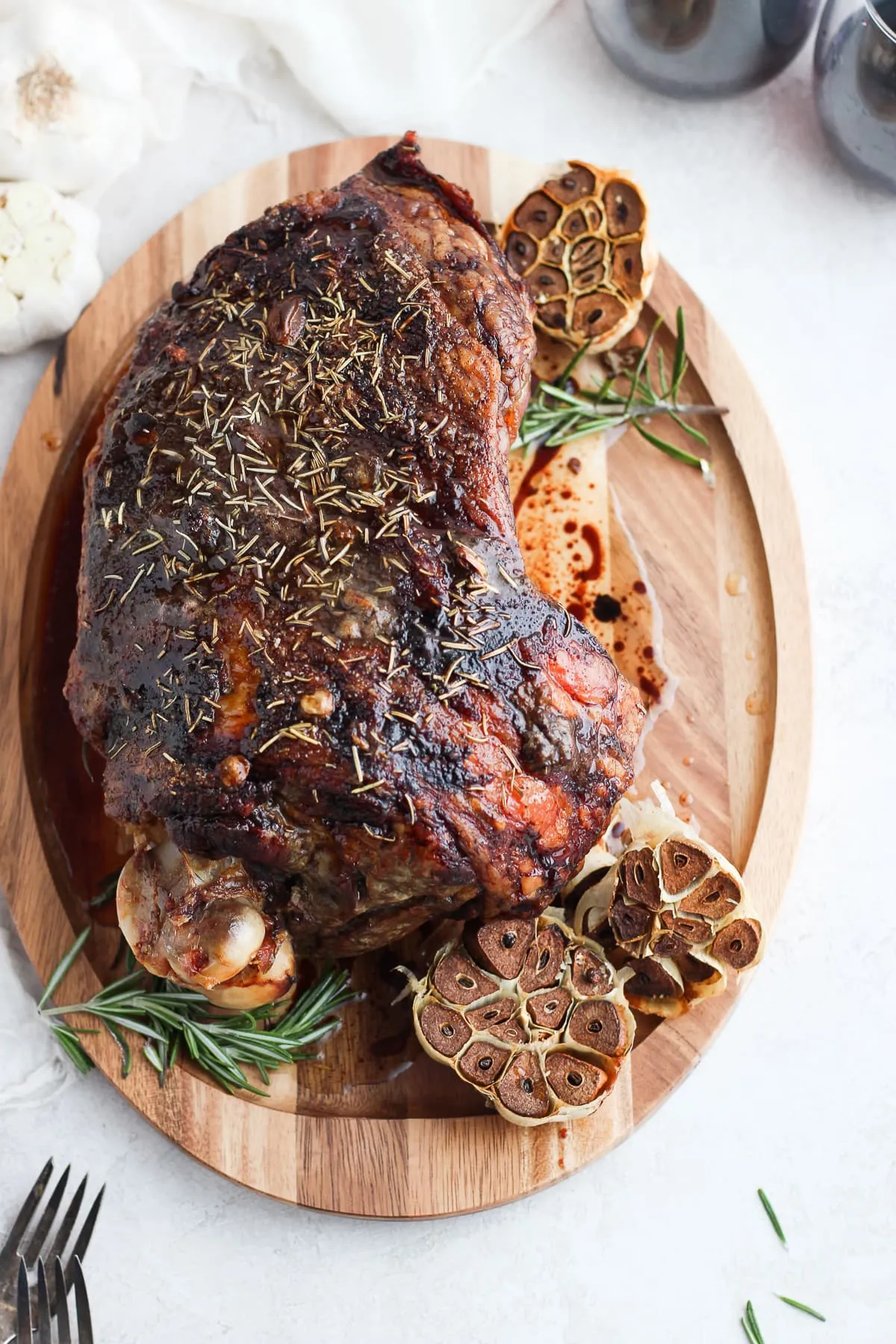 Leg of Lamb with Garlic Rosemary