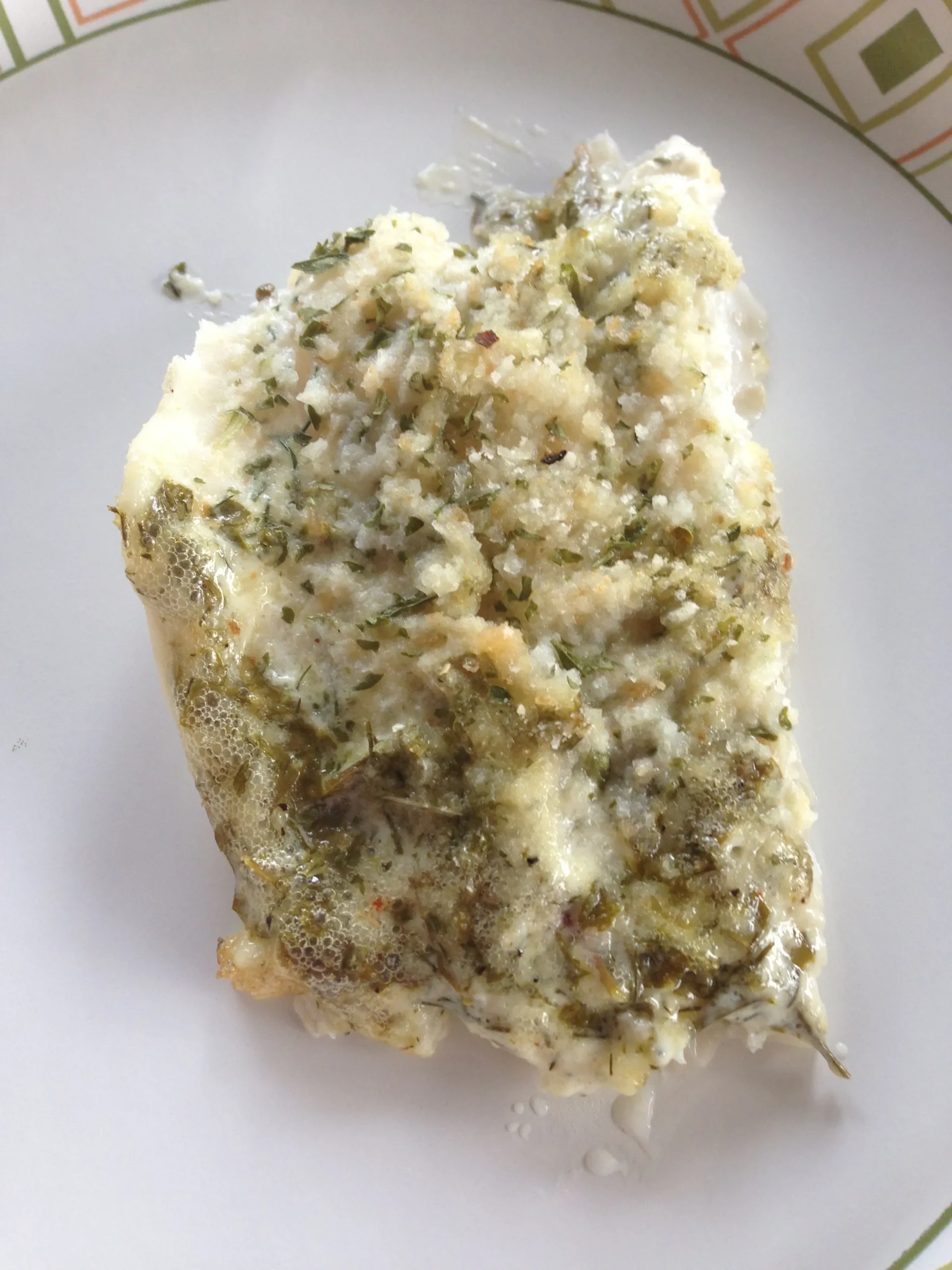 Lemon Basil Aioli Flounder with Bread Crumbs