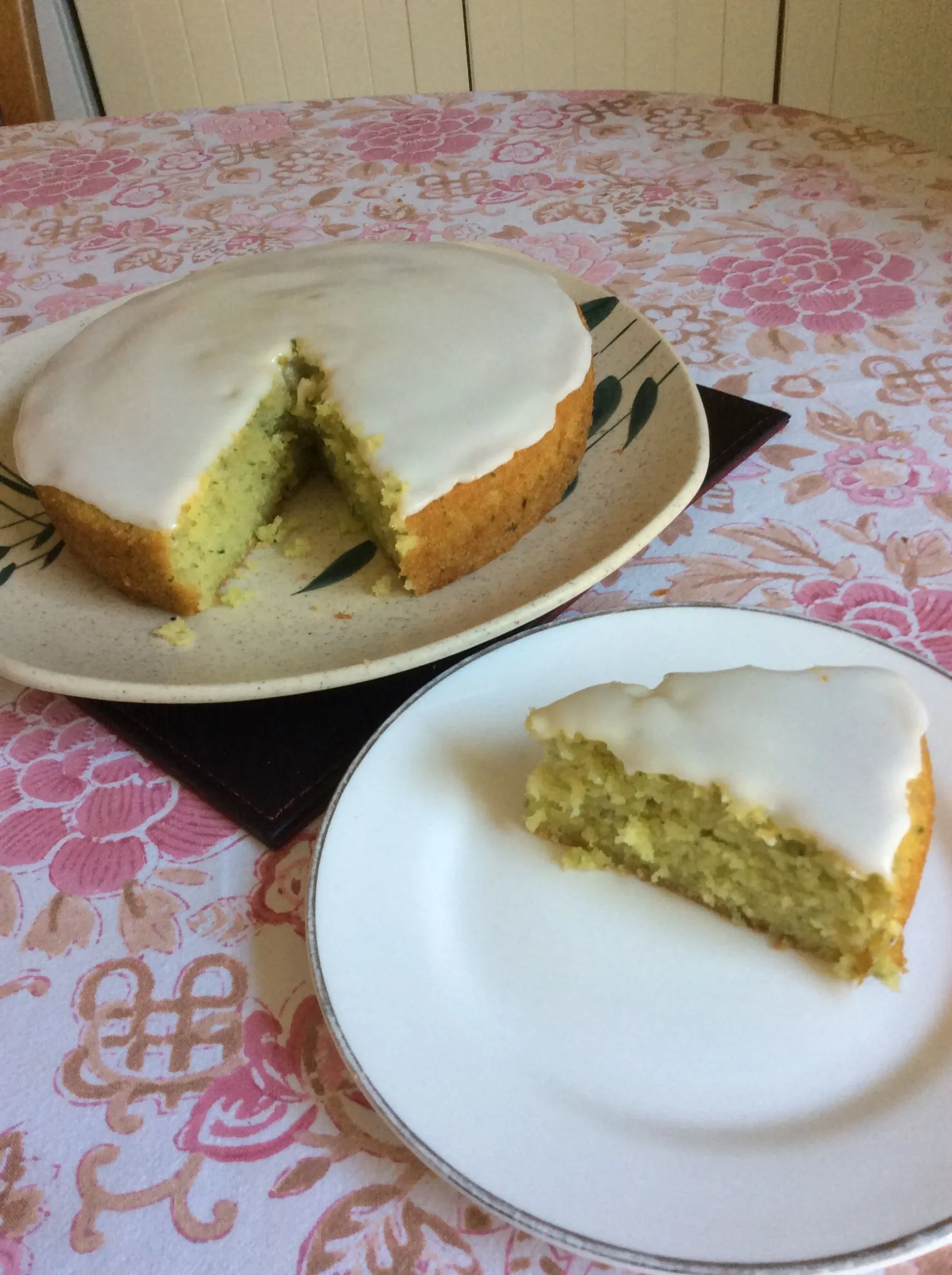 Lemon Cucumber Cake with Gin Icing