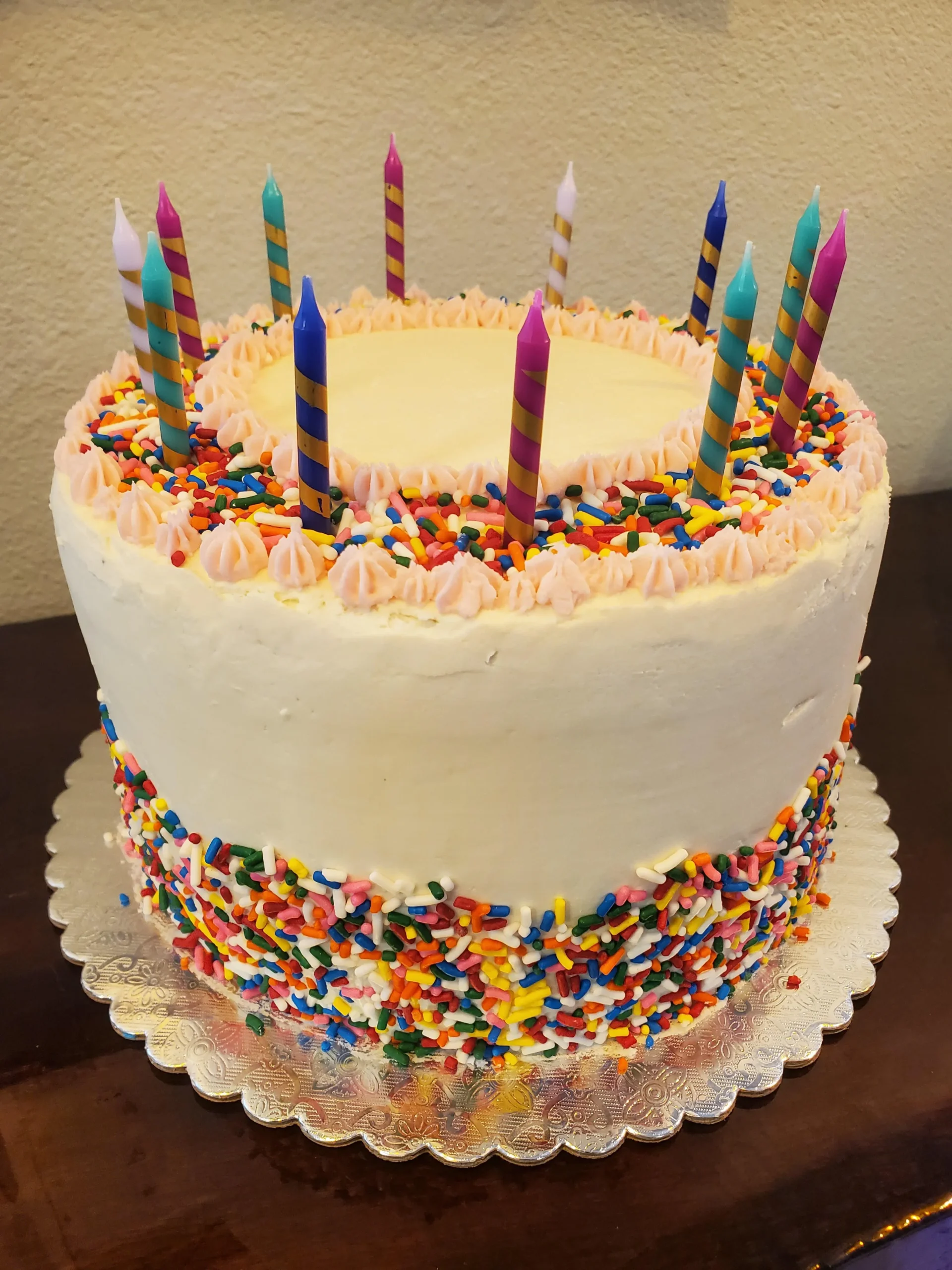 Lemon Funfetti Cake with Lemon Curd