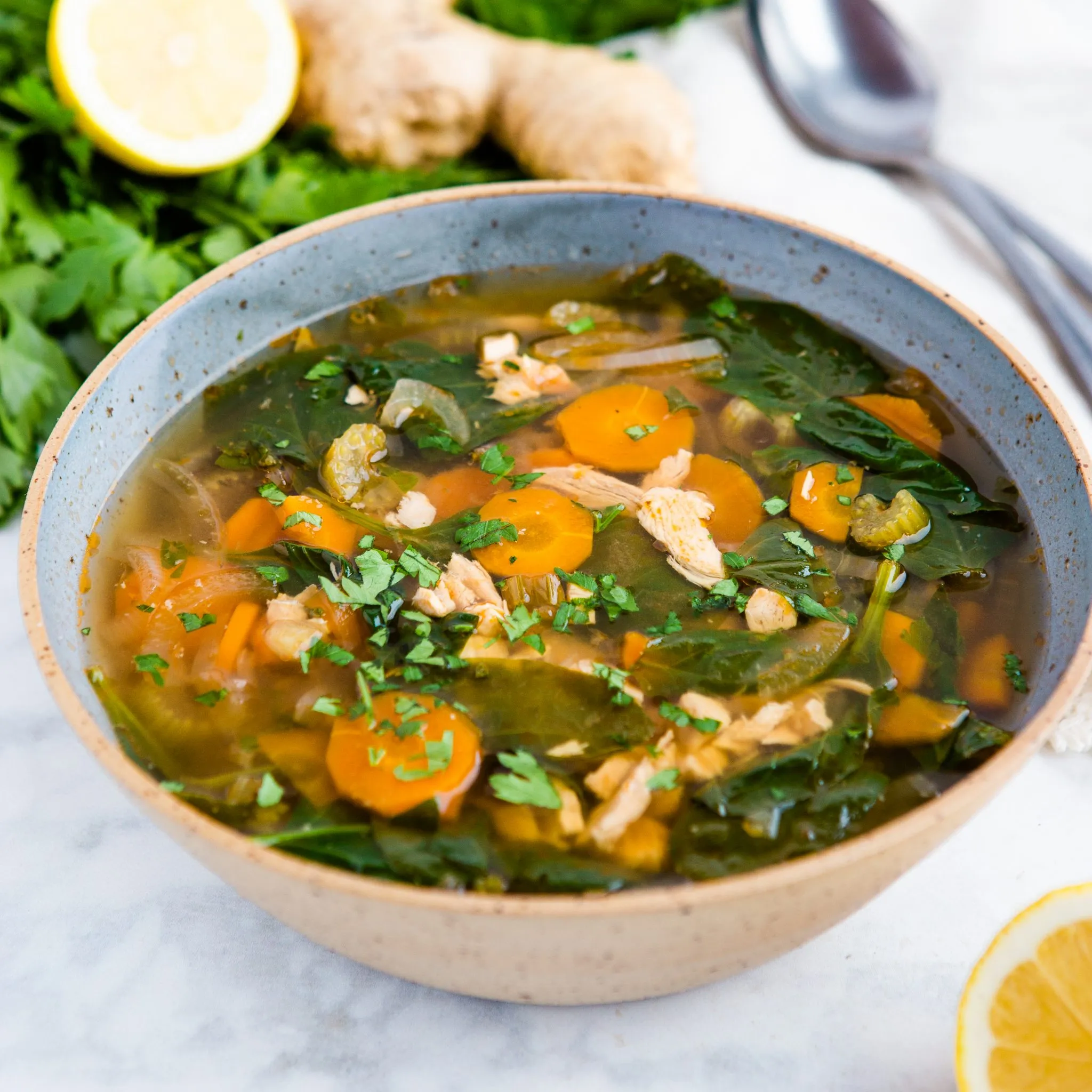 Lemon Ginger Chicken Soup