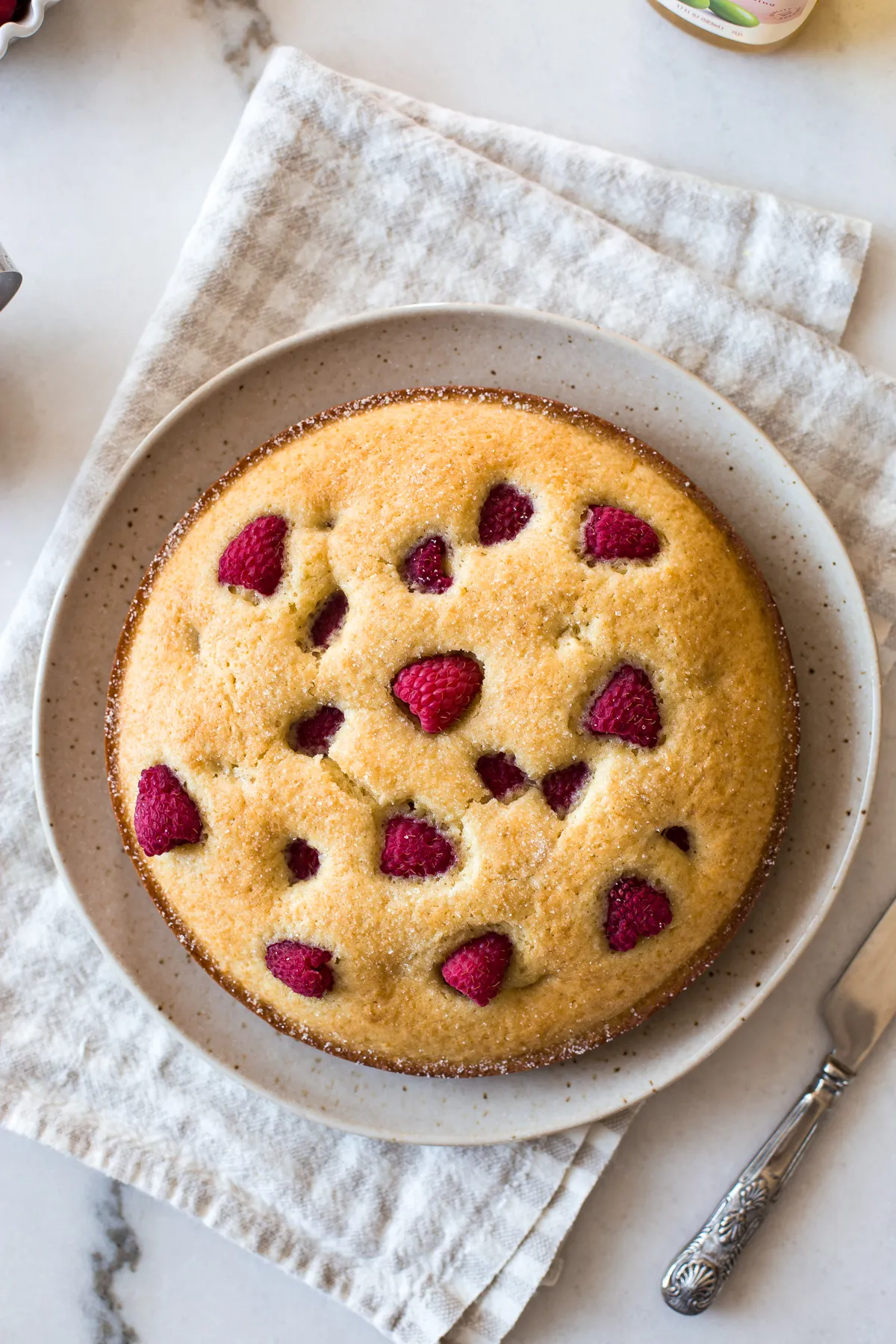 Lemon Raspberry Olive Oil Cake