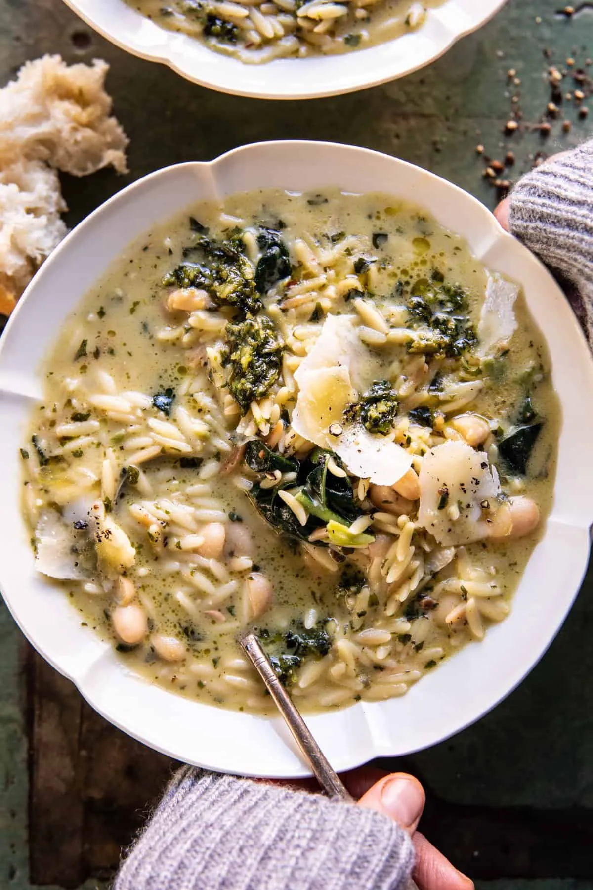 Lemon White Bean Orzo Soup