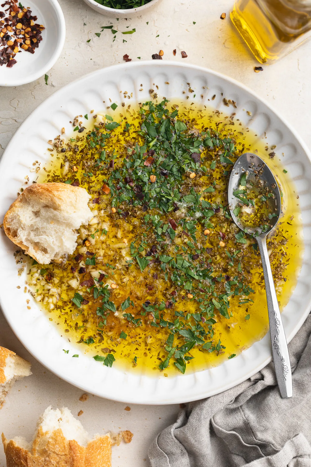 Lemon and Garlic Herbed Olive Oil