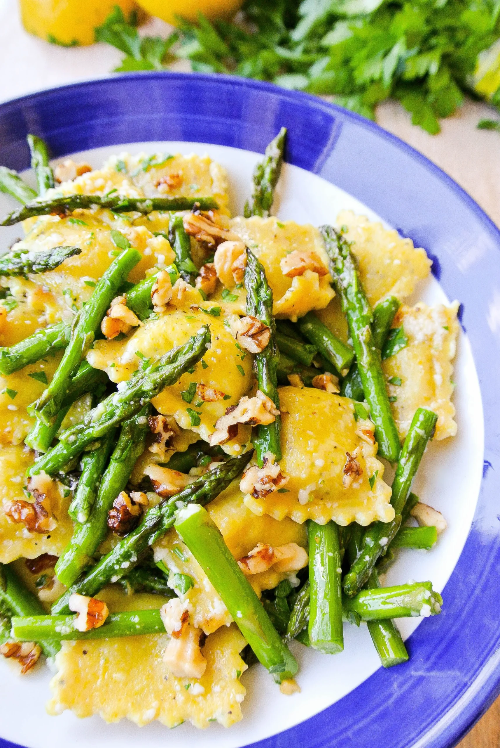 Lemony Brown Butter Asparagus Penne