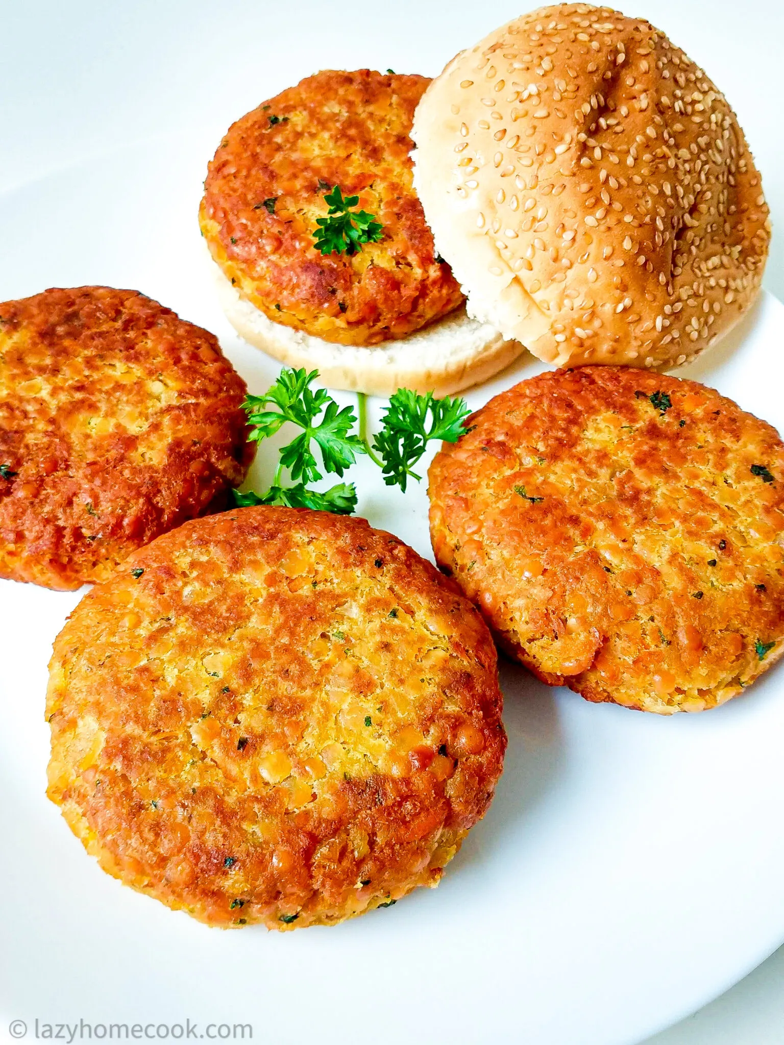 Lentil Rice Loaf Burgers