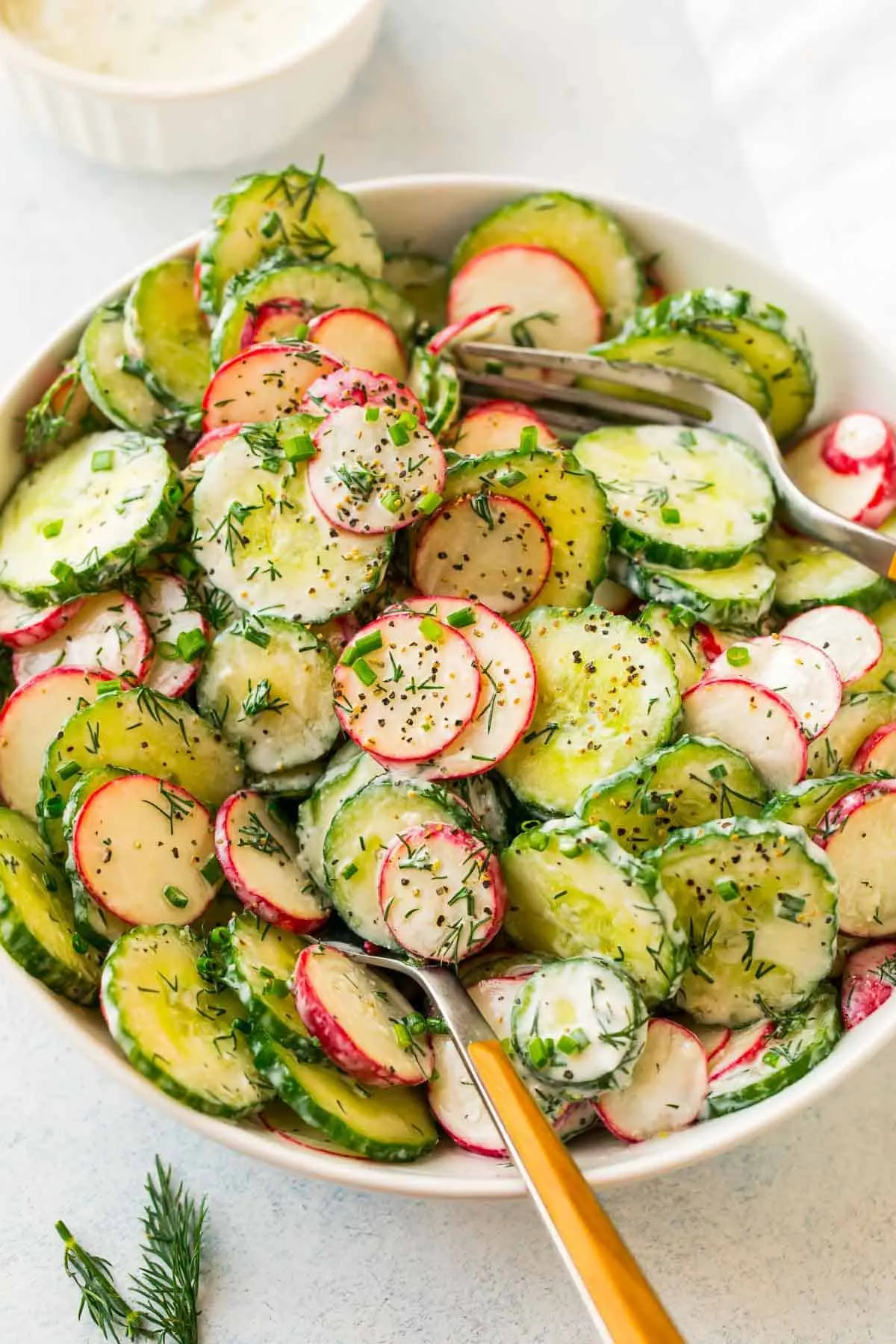 Light Creamy Cucumber Salad
