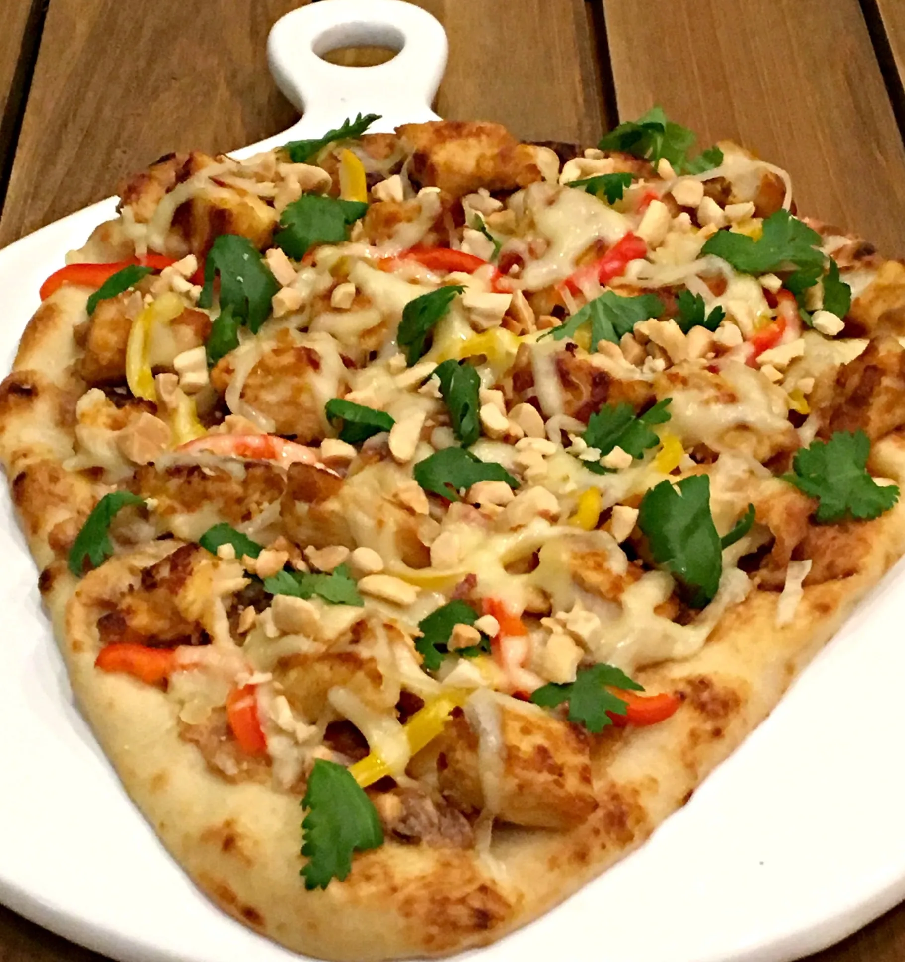 Light Thai Peanut Chicken Flatbread