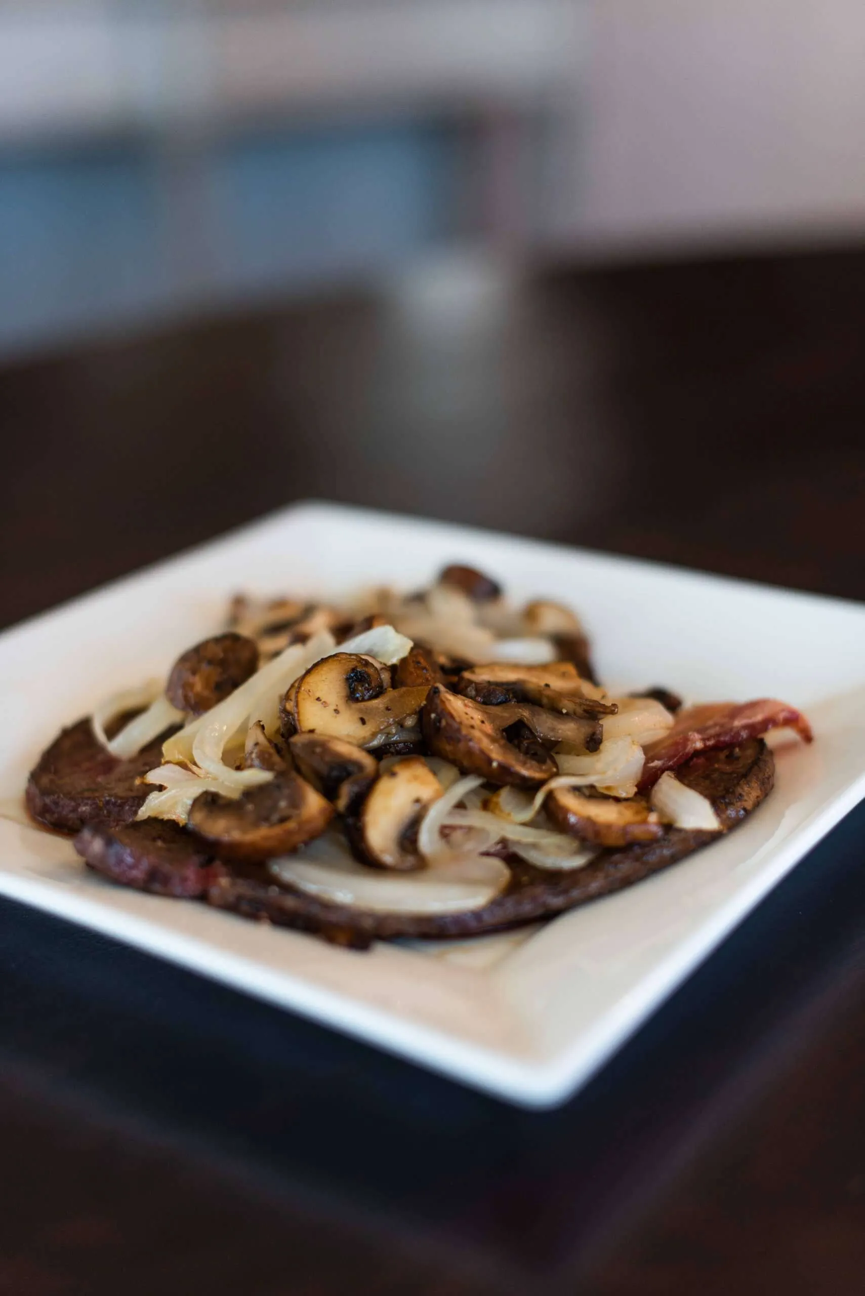 Liver with Marinated Mushrooms