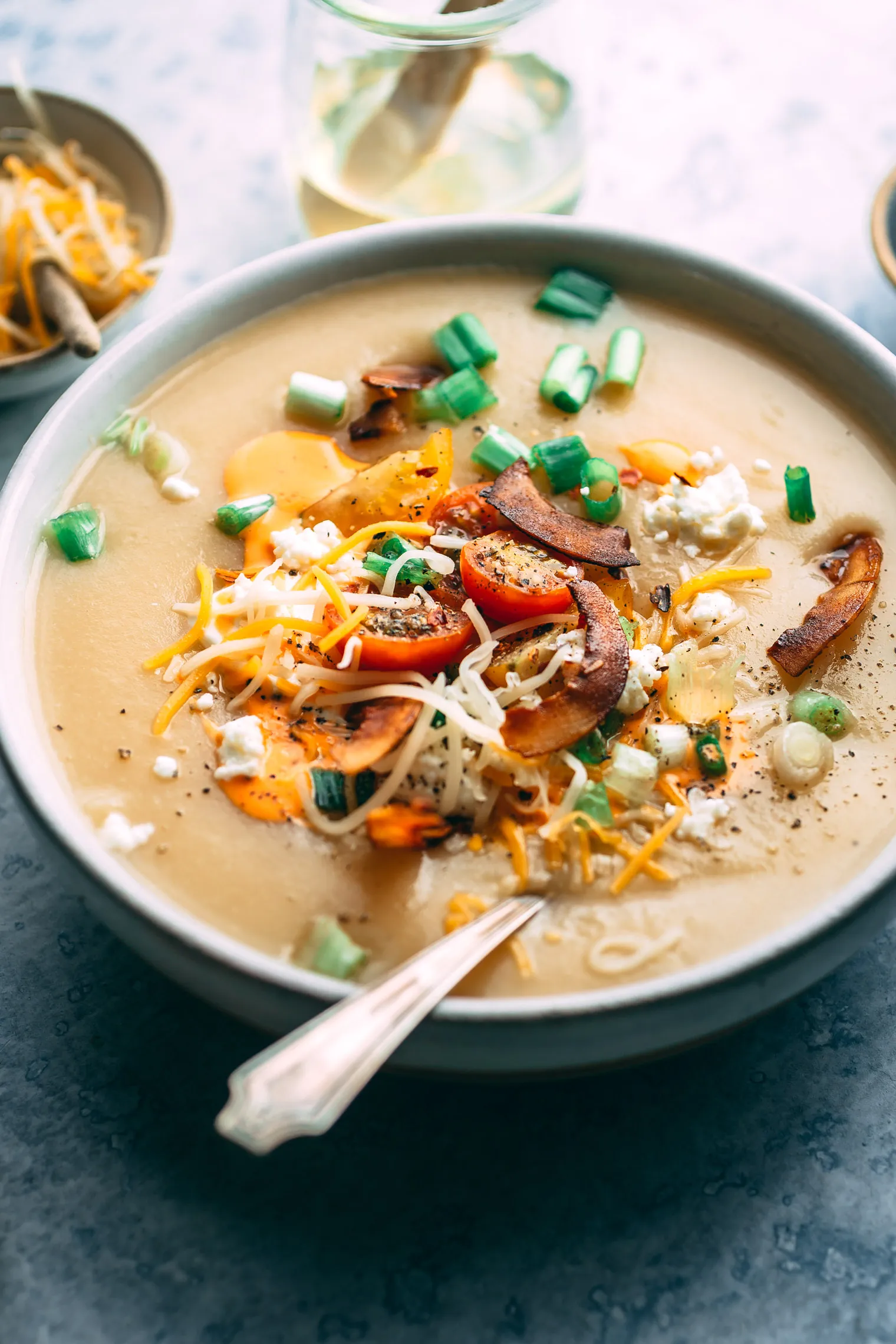 Loaded Cauliflower Potato Soup