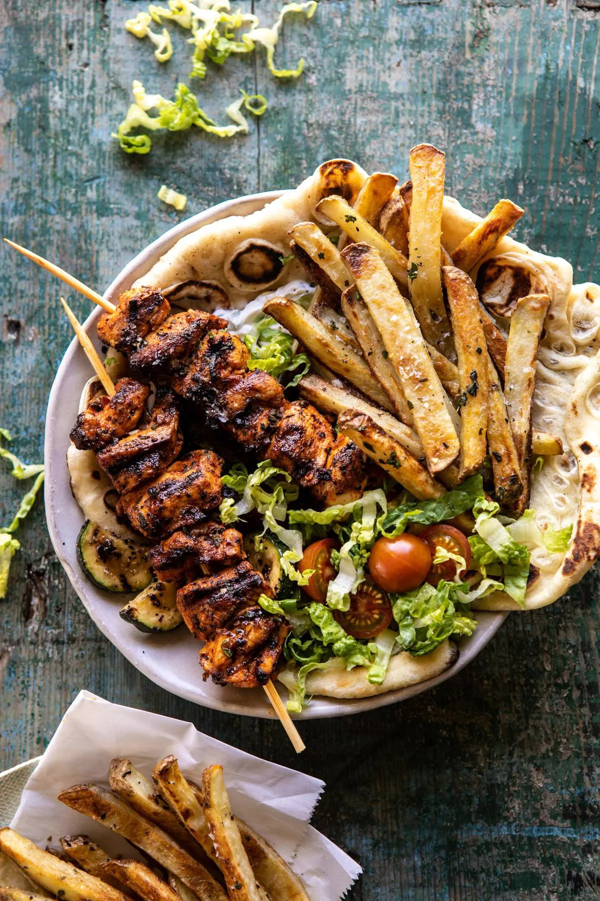 Loaded Greek Chicken Souvlaki Bowls