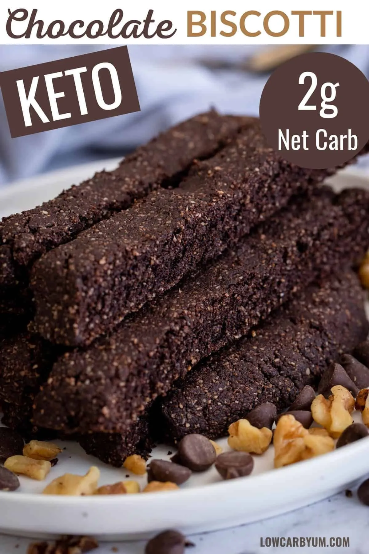 Low Carb Chocolate Almond Biscotti Gluten Free Keto