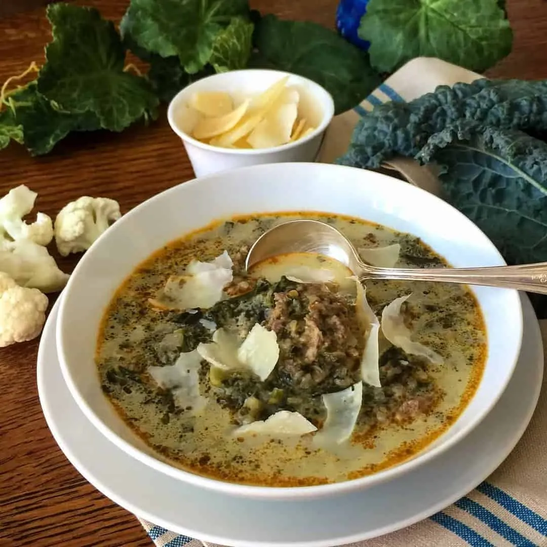 Low Carb Italian Sausage Kale Soup