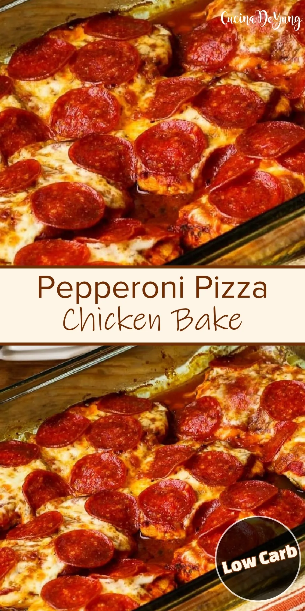 Low Carb Pizza Chicken Bake