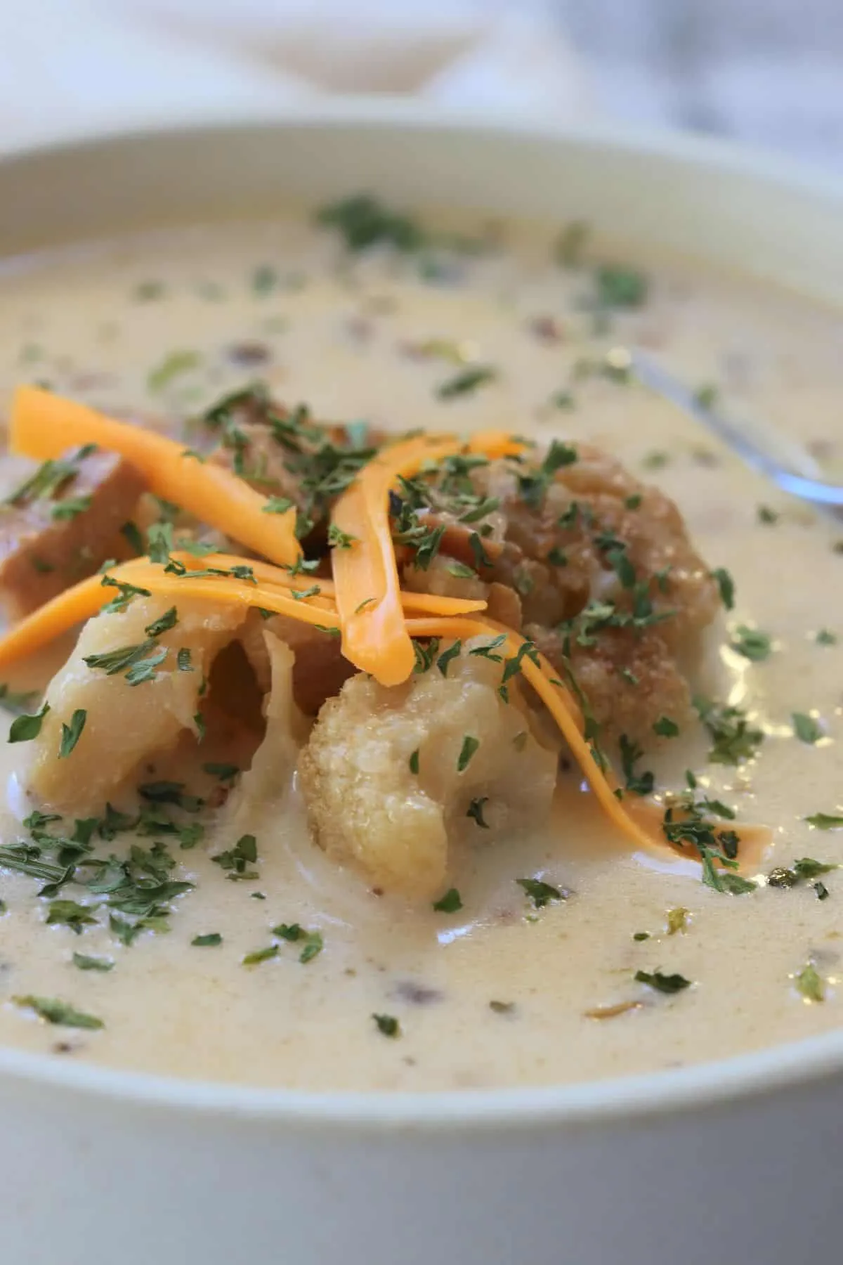 Low Carb Roasted Cauliflower Soup