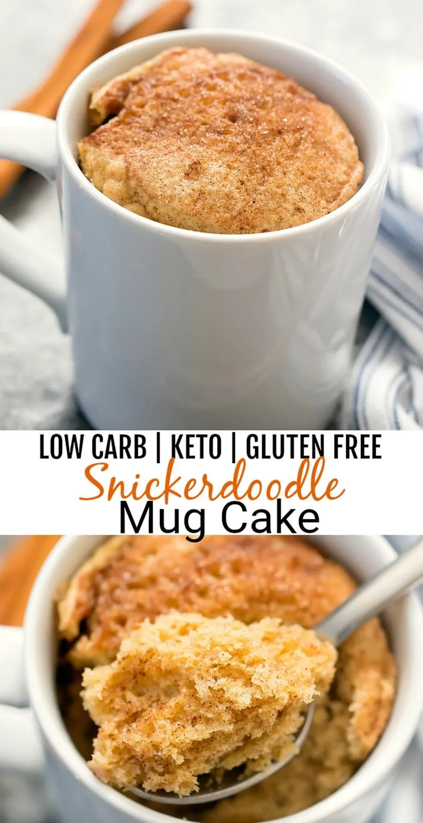 Low Carb Snickerdoodle Mug Cake