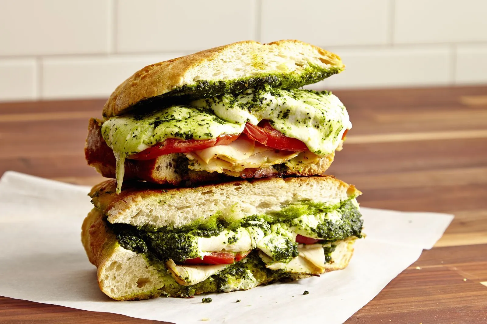 Lunch Favorite Turkey Pesto Paninis