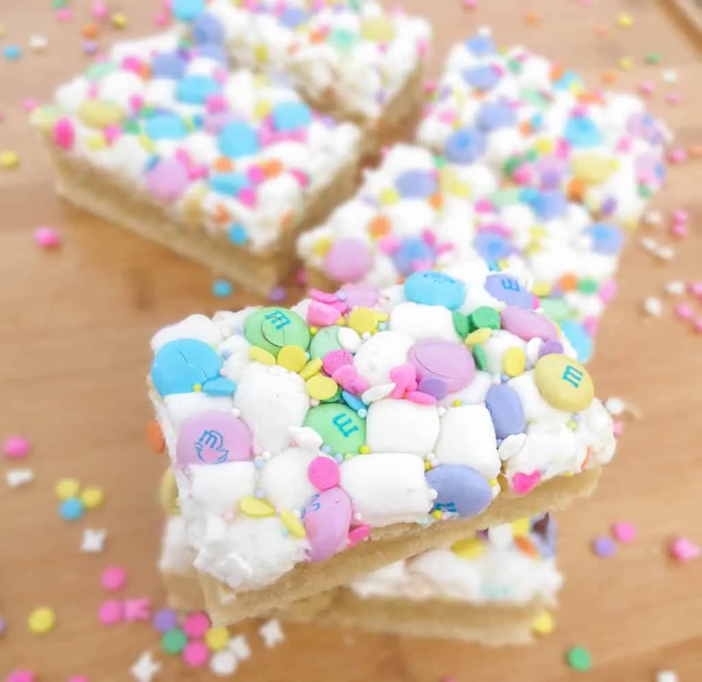 MM Marshmallow Sugar Cookie Bars