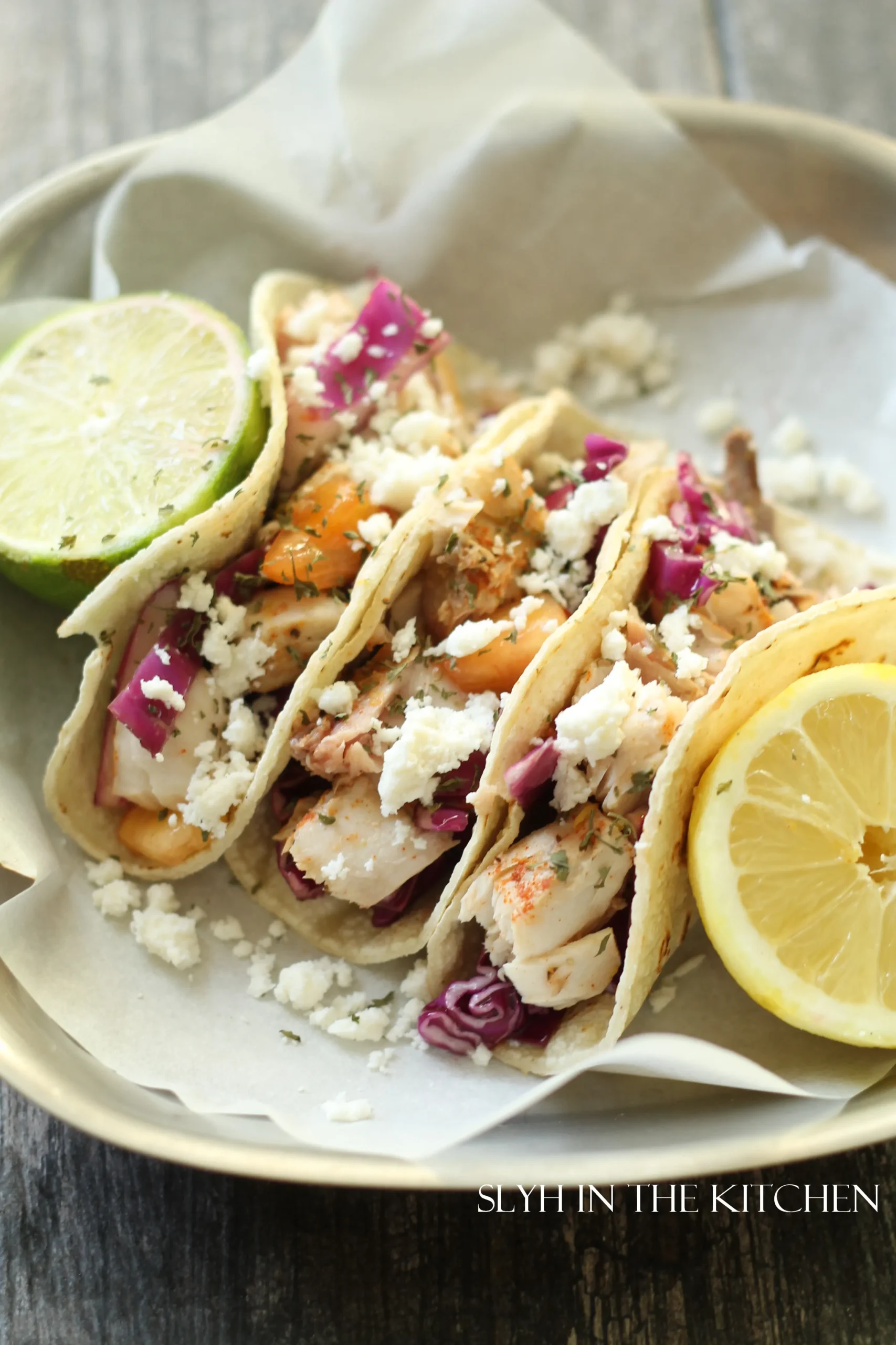 Mahi Mahi Fish Tacos with Salsa Verde