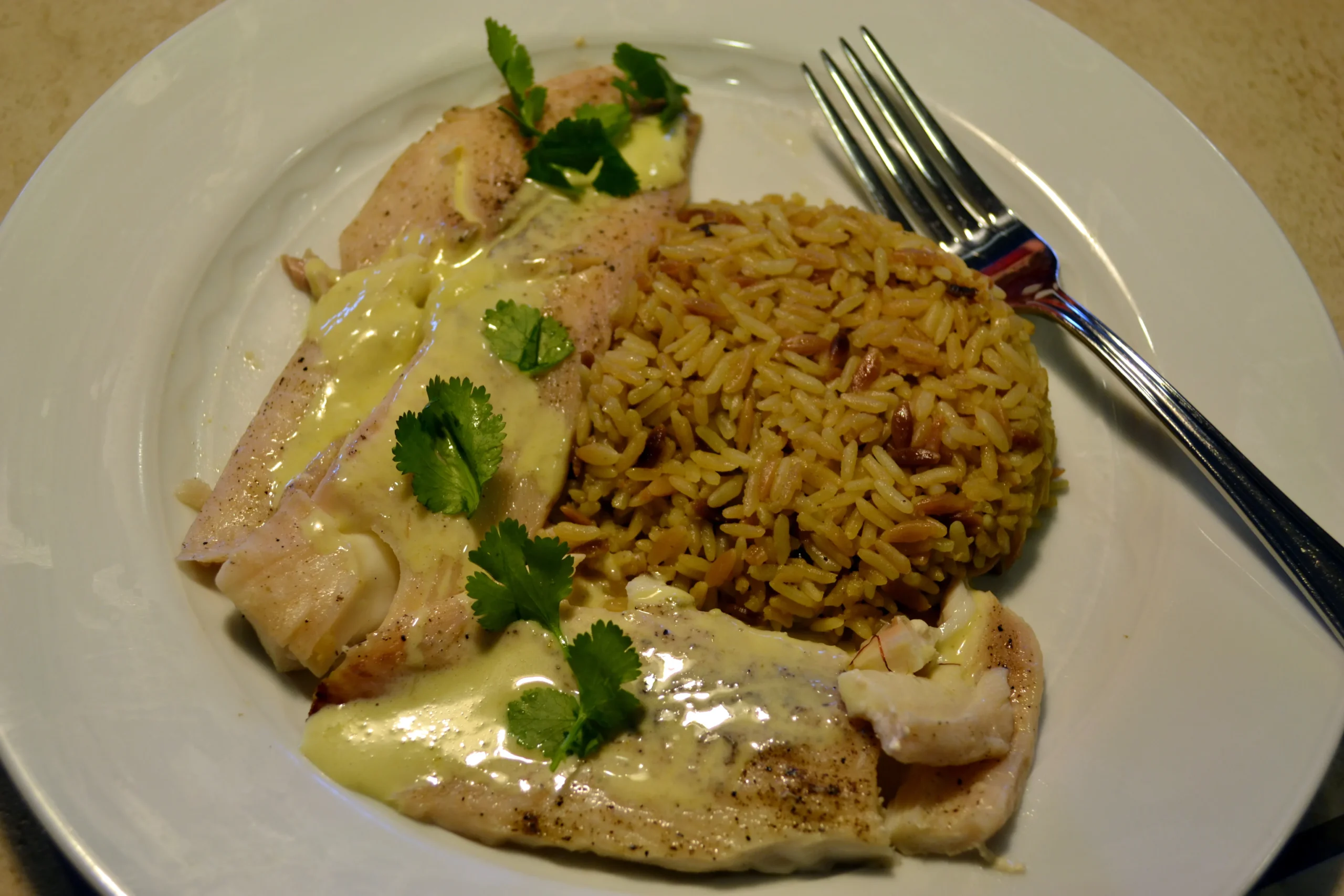 Main Tilapia and Roasted Corn