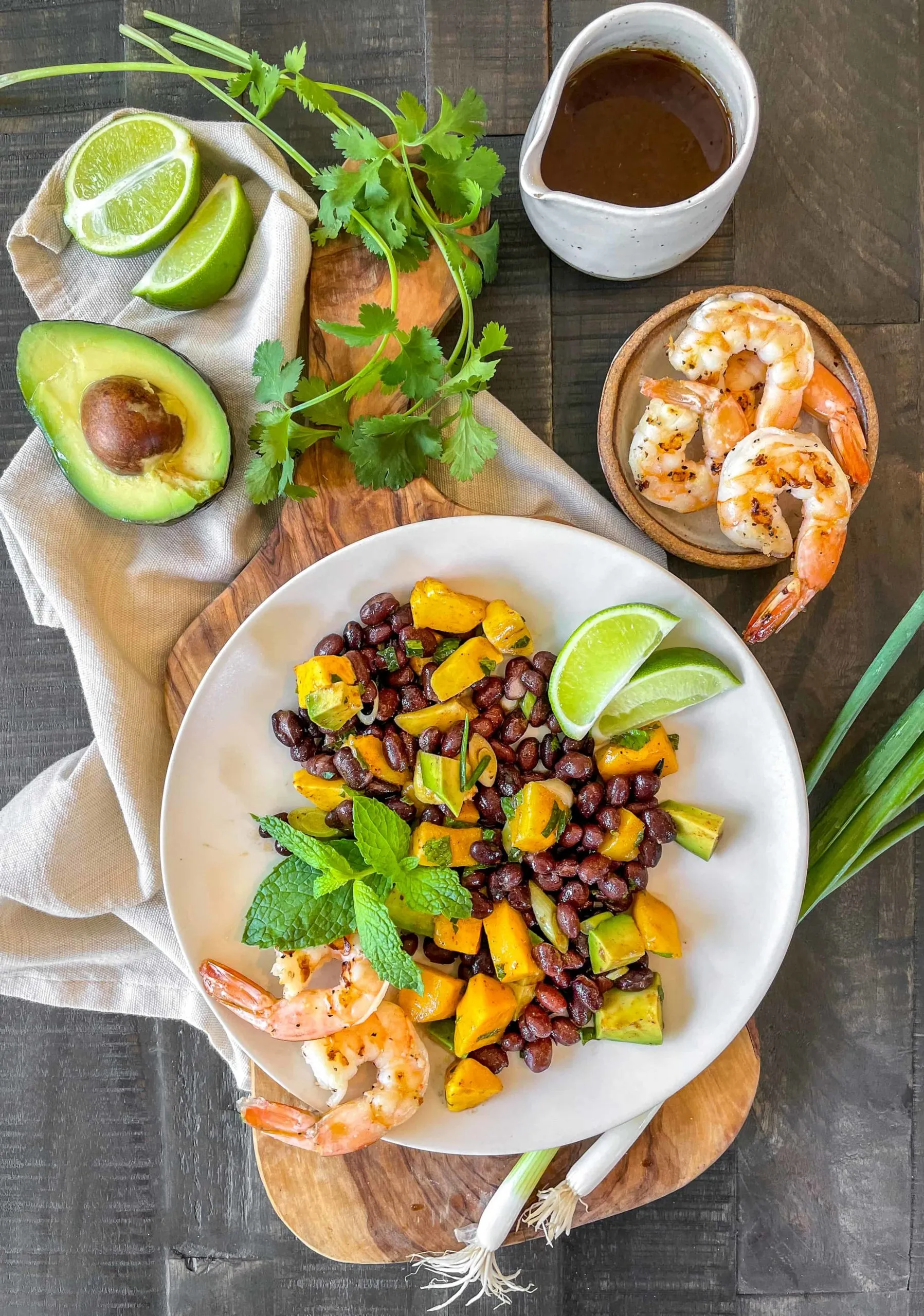 Mango Avocado Black Bean Salad with Lime Dressing