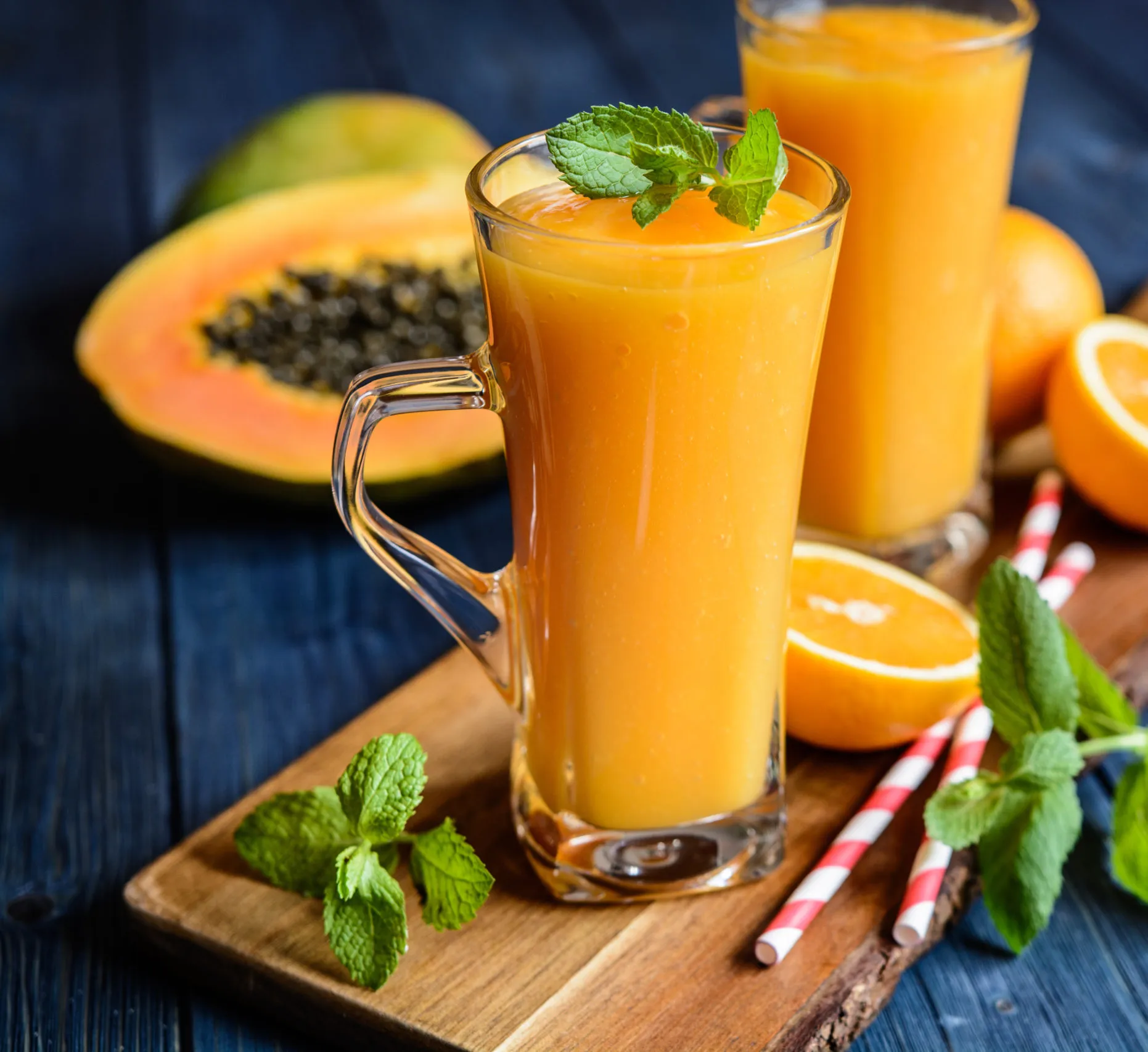 Mango Papaya Tropical Smoothie