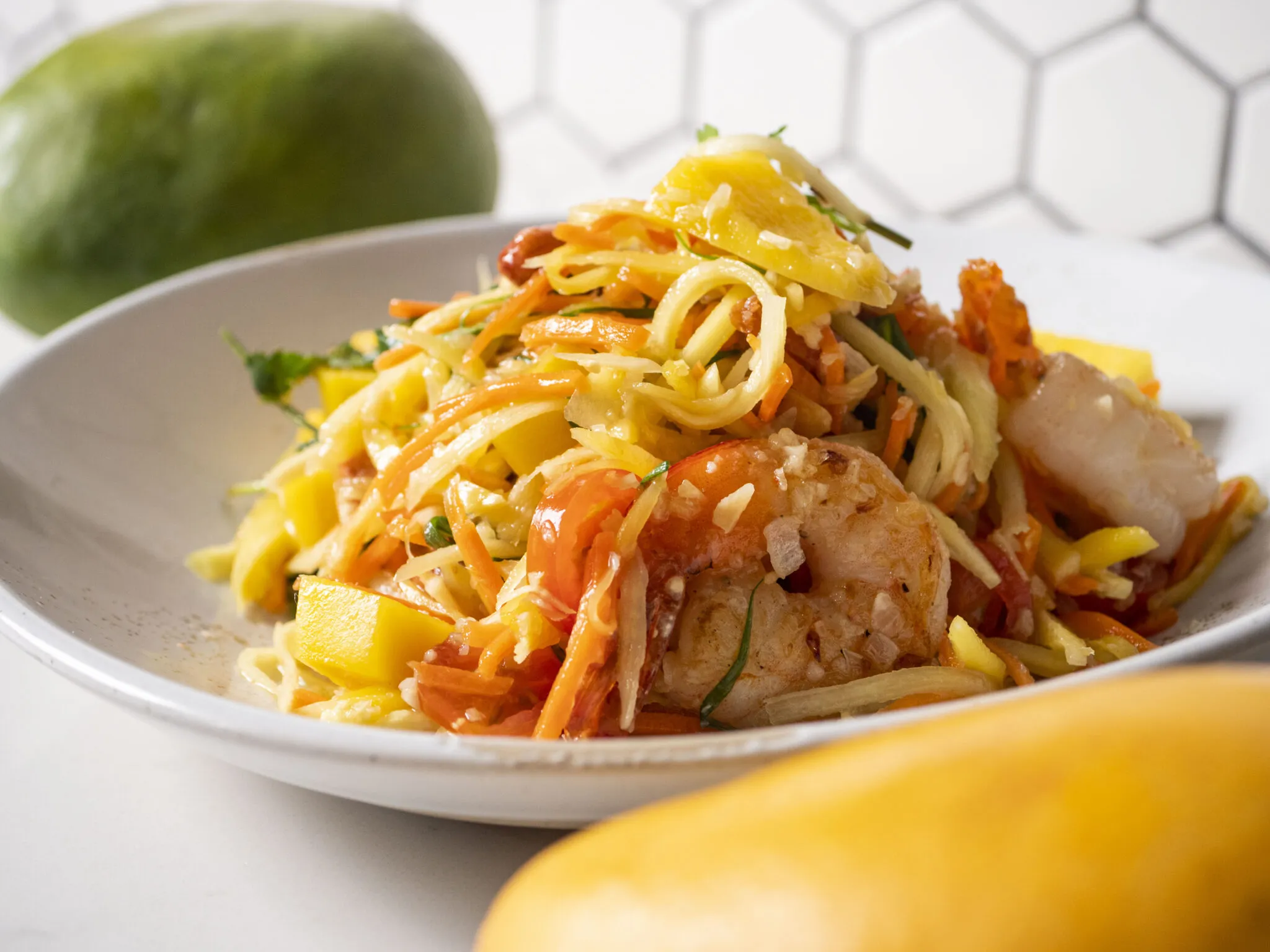 Mango Shrimp Thai Noodle Salad