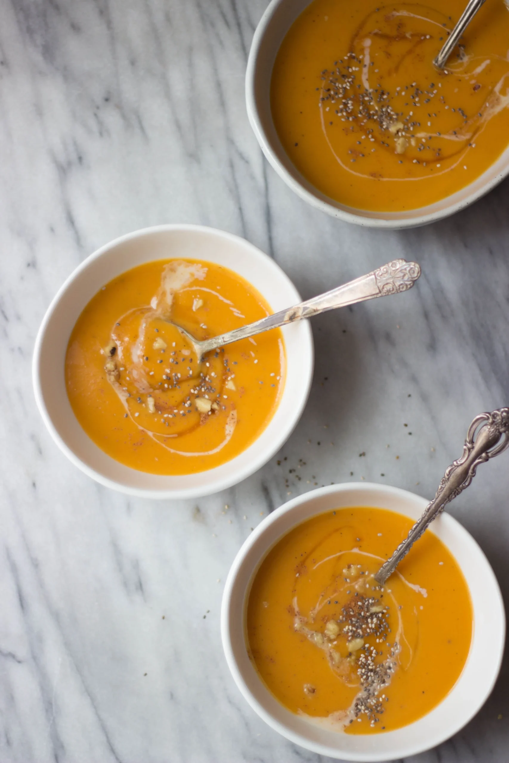 Maple Roasted Sweet Potato Apple Soup Vegan