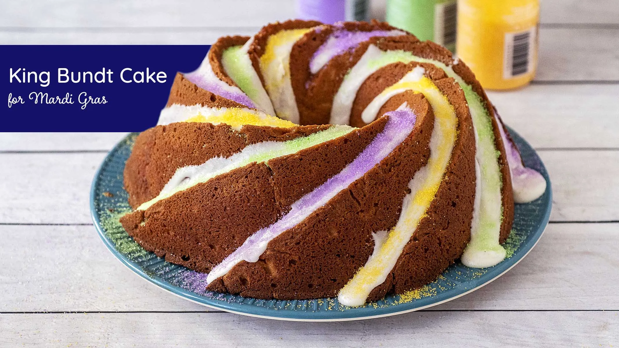 Mardi Gras King Bundt Cake