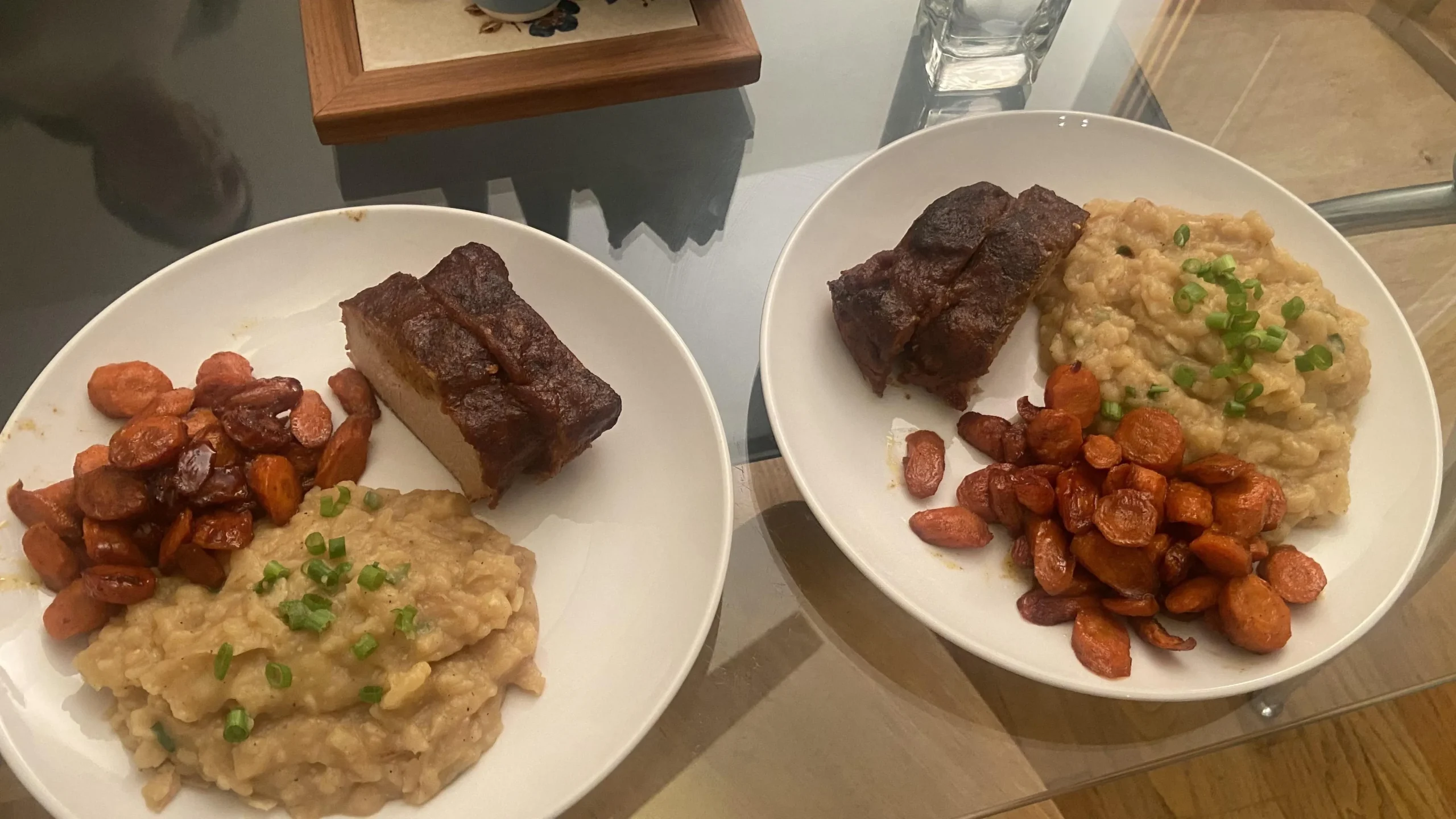 Mashed Potatoes with Carrots and Caramelized Onions