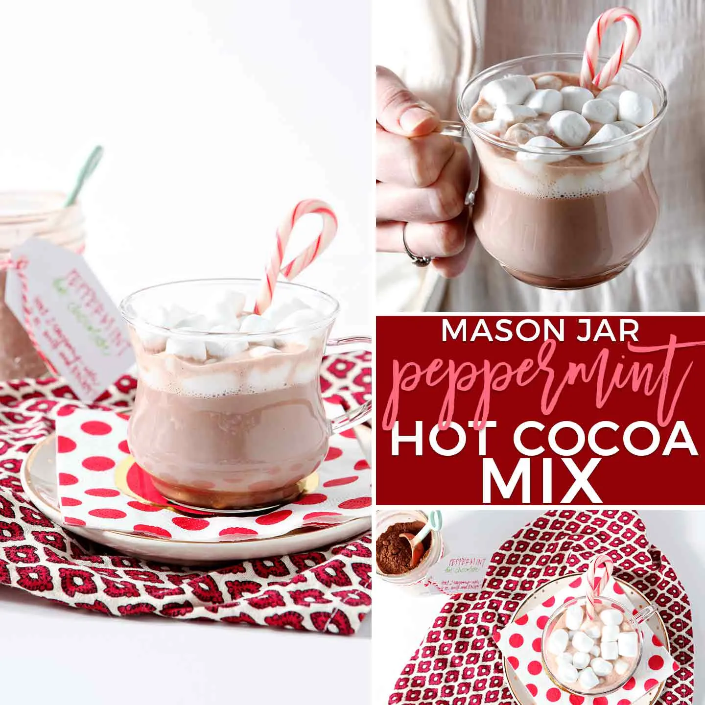 Mason Jar Peppermint Hot Cocoa Mix