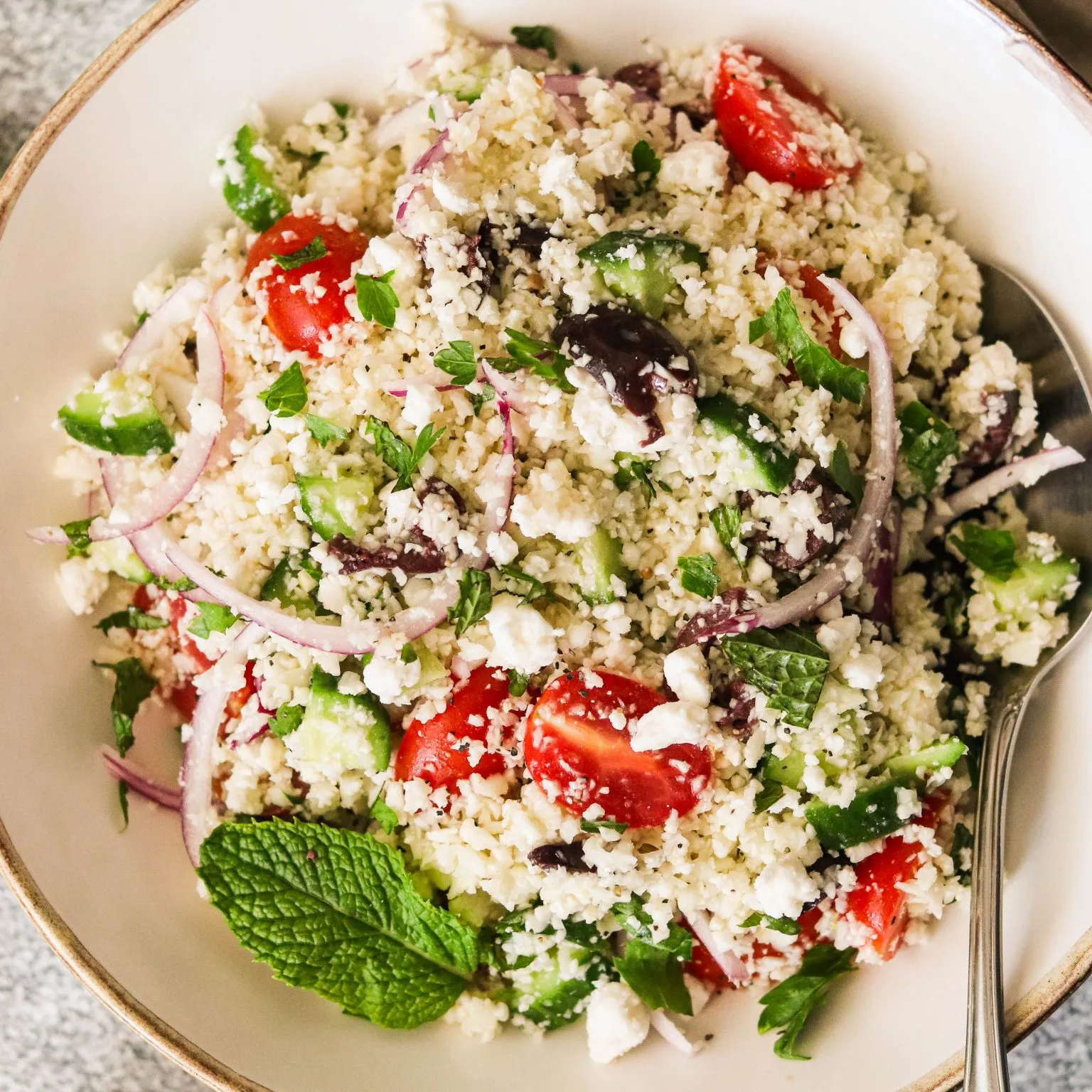 Mediterranean Cauliflower Couscous Salad