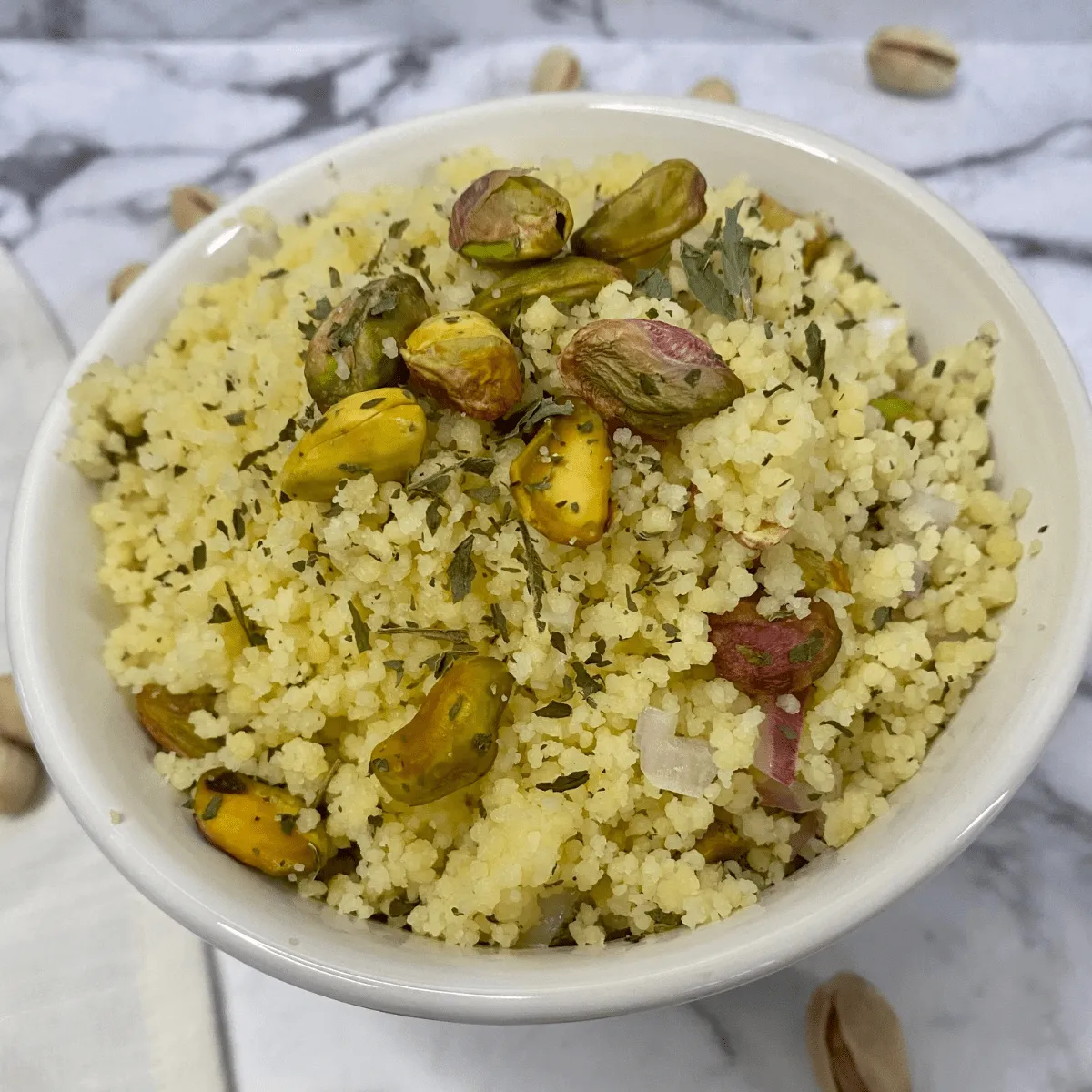 Mediterranean Couscous with Pistachio Nuts